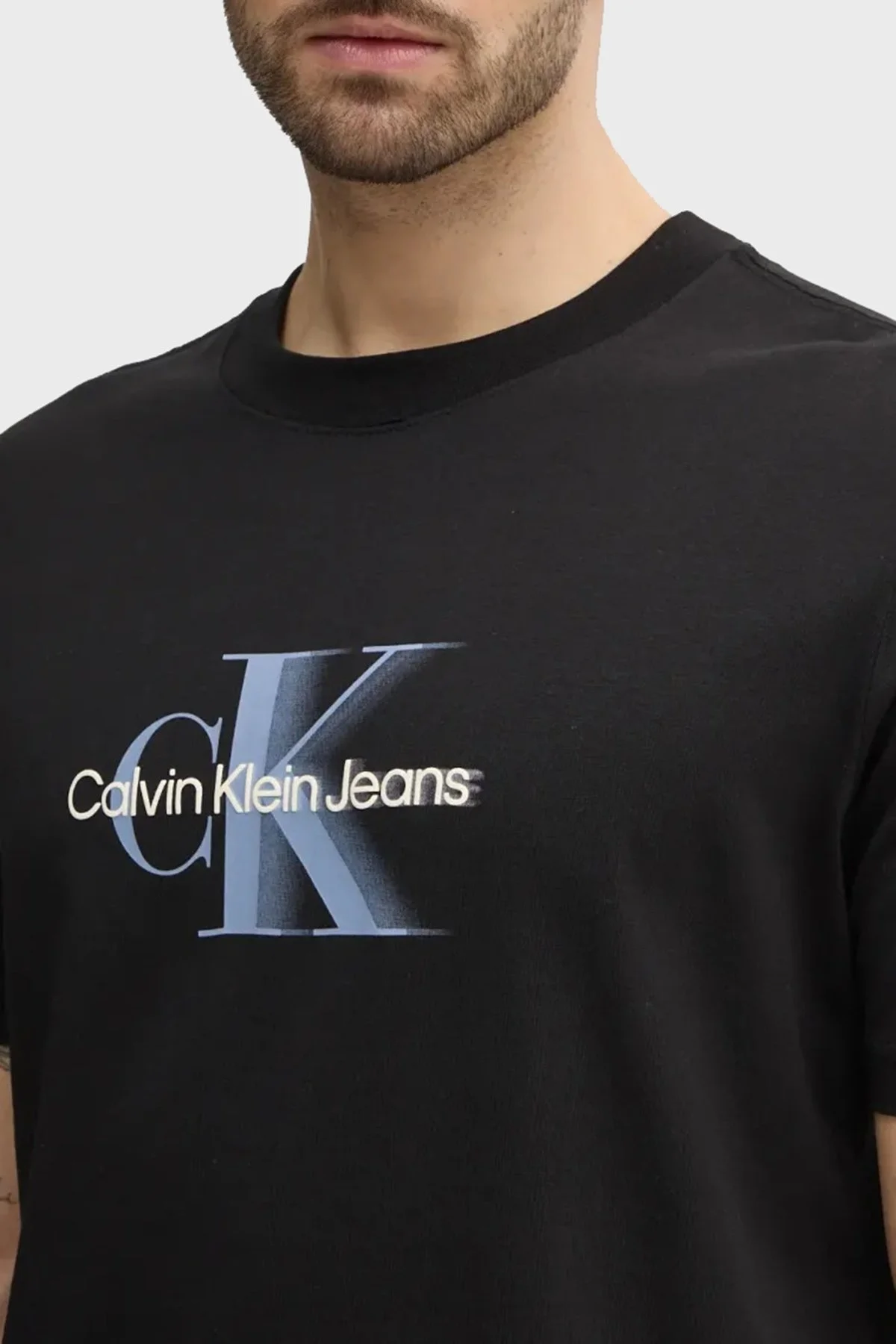 Calvin Klein Logo Baskılı Pamuklu Regular Fit Bisiklet Yaka J30J327471BEH Erkek T Shirt J30J327471 BEH SİYAH - 8
