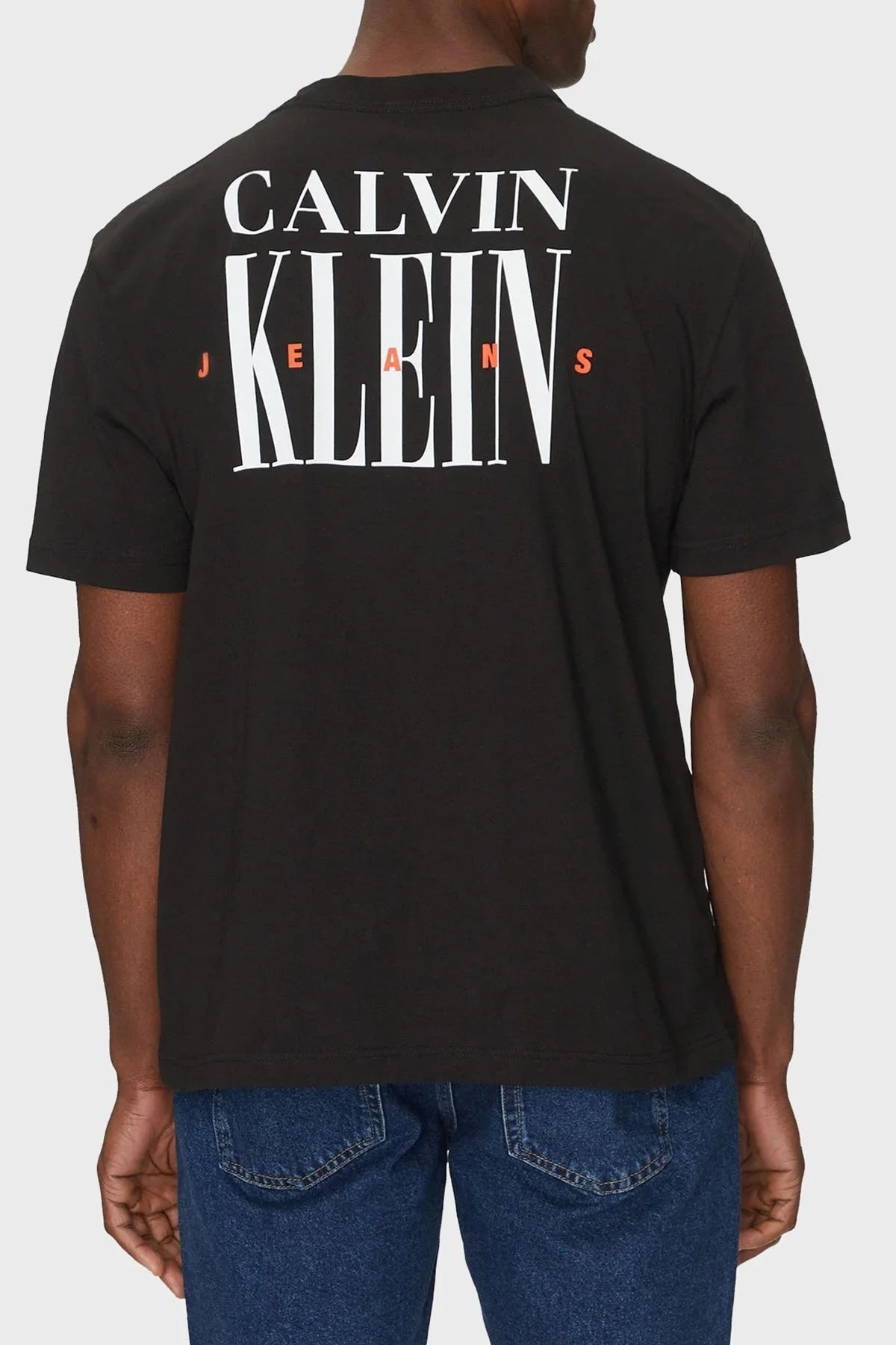 Calvin Klein Logo Baskılı Pamuklu Regular Fit Bisiklet Yaka J30J327473BEH Erkek T Shirt J30J327473 BEH SİYAH - 3