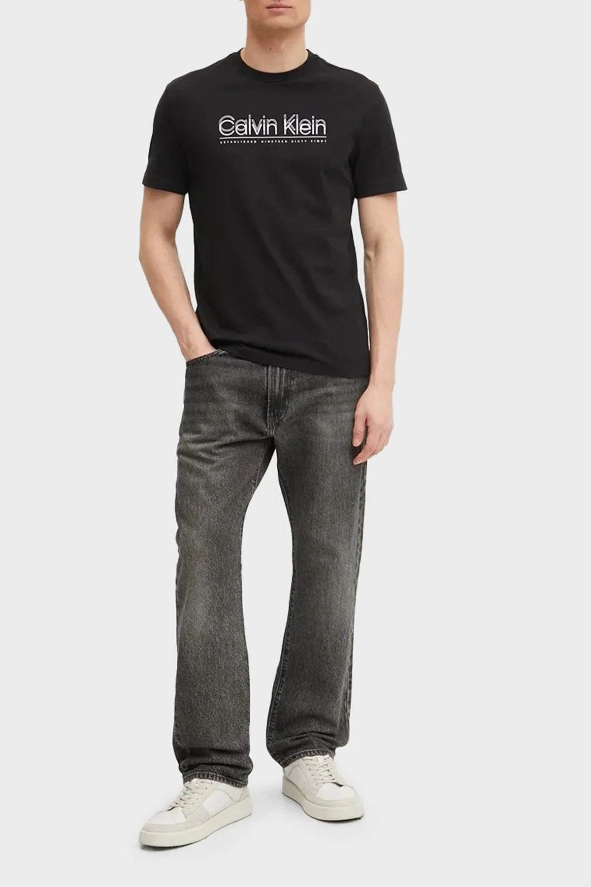 Calvin Klein Logo Baskılı Pamuklu Regular Fit Bisiklet Yaka K10K114149BEH Erkek T Shirt K10K114149 BEH SİYAH - 6