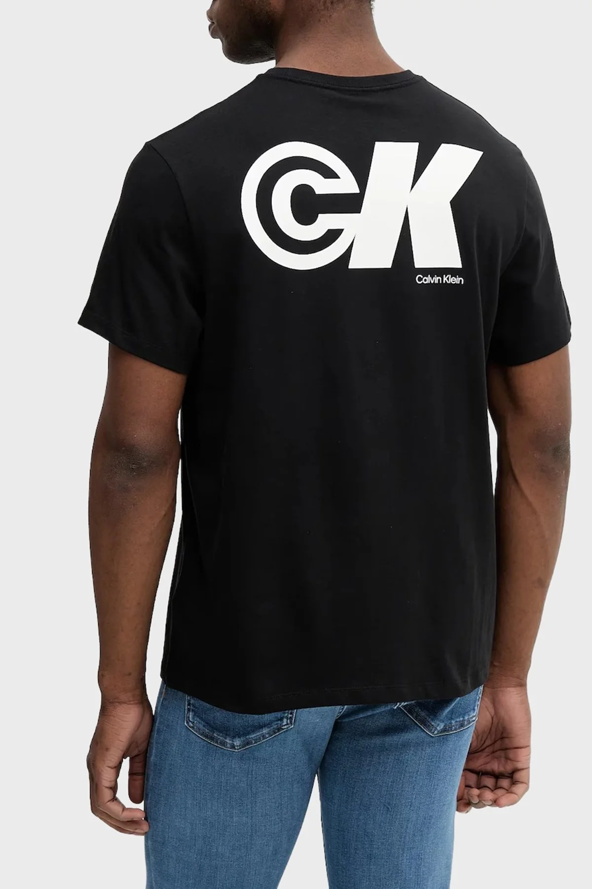 Calvin Klein Logo Baskılı Pamuklu Relaxed Fit Bisiklet Yaka LV04RC835GUB1 Erkek T Shirt LV04RC835G UB1 SİYAH - 3