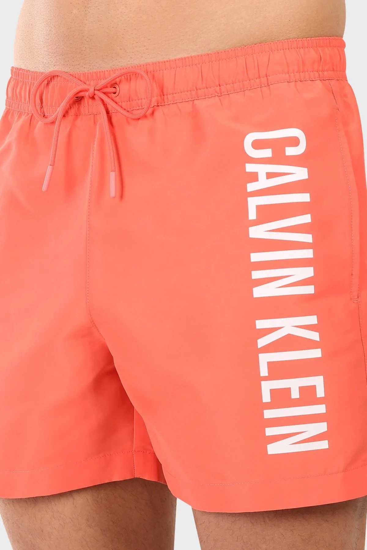 Calvin Klein Logo Baskılı Regular Fit Lastikli Bel KM0KM01092U07 Erkek Mayo Short KM0KM01092 U07 MERCAN - 9