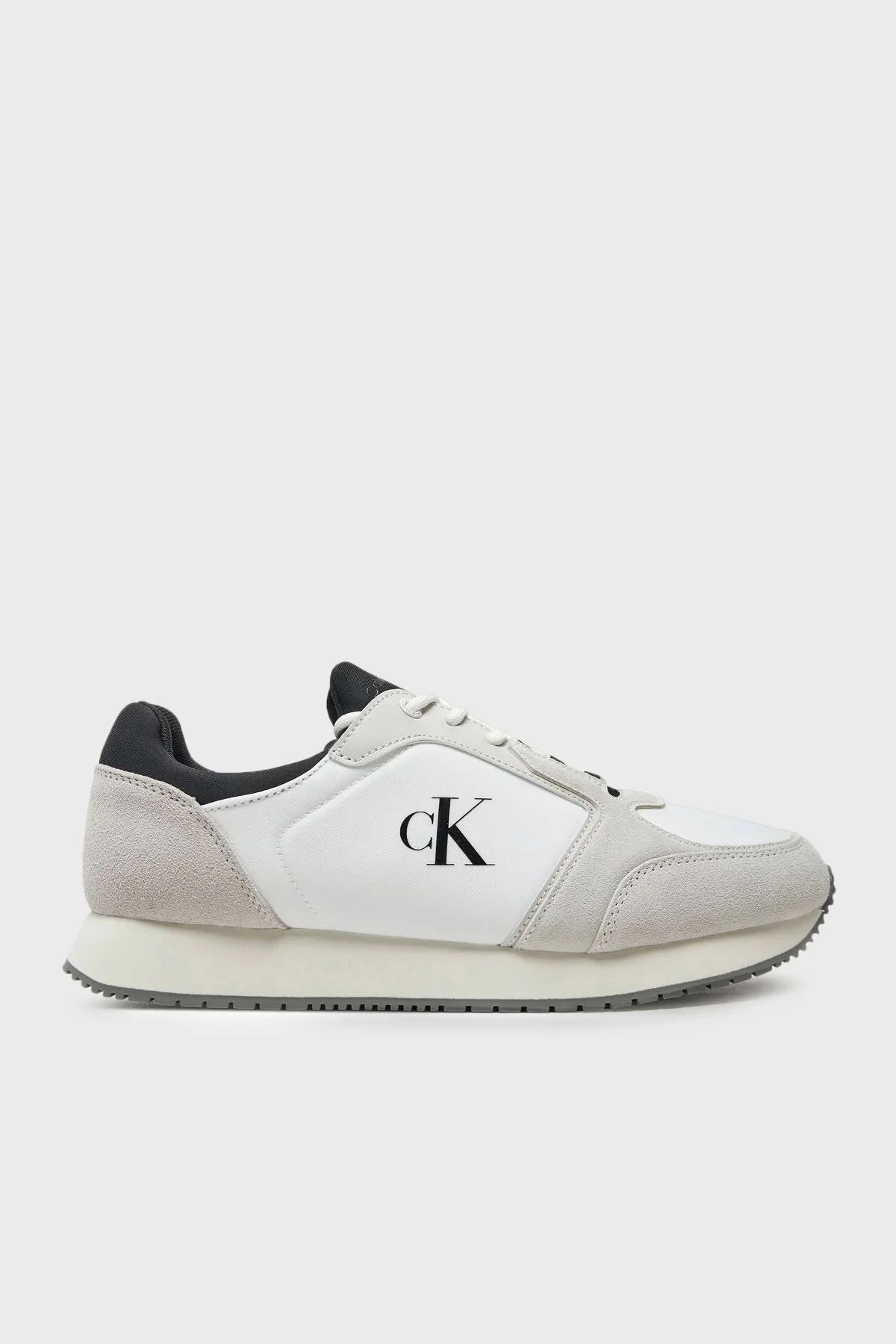 Calvin Klein Logo Baskılı Süet Detaylı Sneaker YM0YM011520LF Erkek Ayakkabı YM0YM01152 0LF BEYAZ - 7