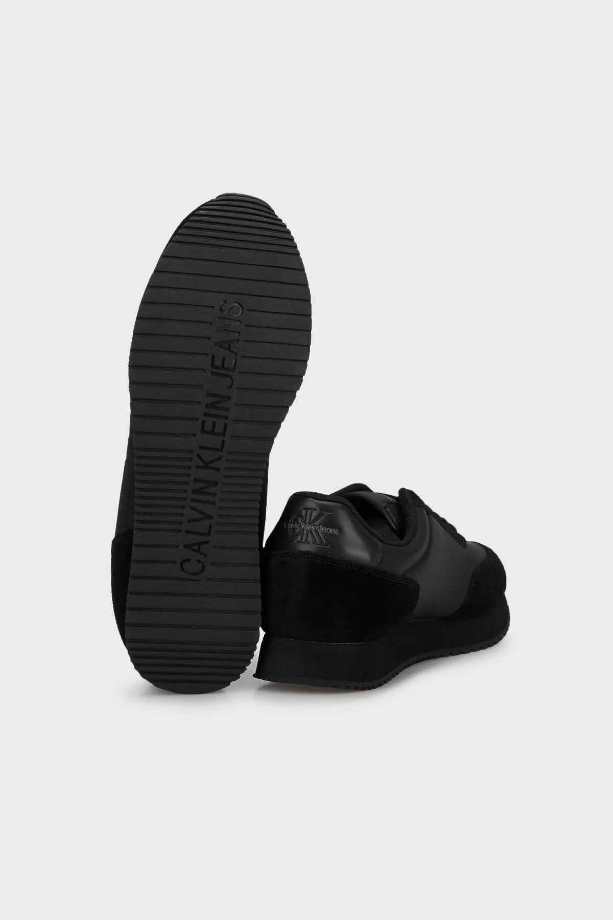Calvin Klein Logo Baskılı Süet Kaplamalı Sneaker YM0YM007460GM Erkek Ayakkabı YM0YM00746 0GM SİYAH - 4