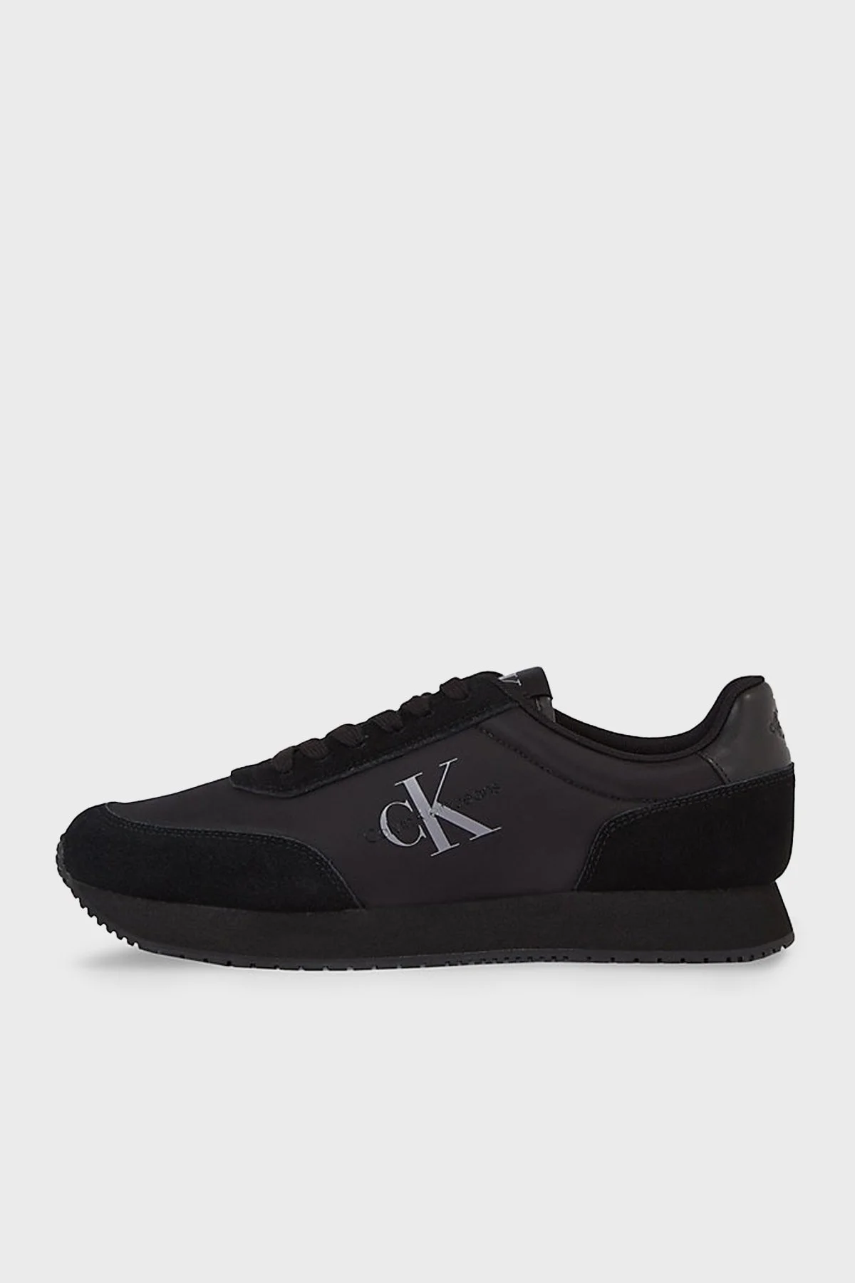 Calvin Klein Logo Baskılı Süet Kaplamalı Sneaker YM0YM007460GT Erkek Ayakkabı YM0YM00746 0GT SİYAH - 2