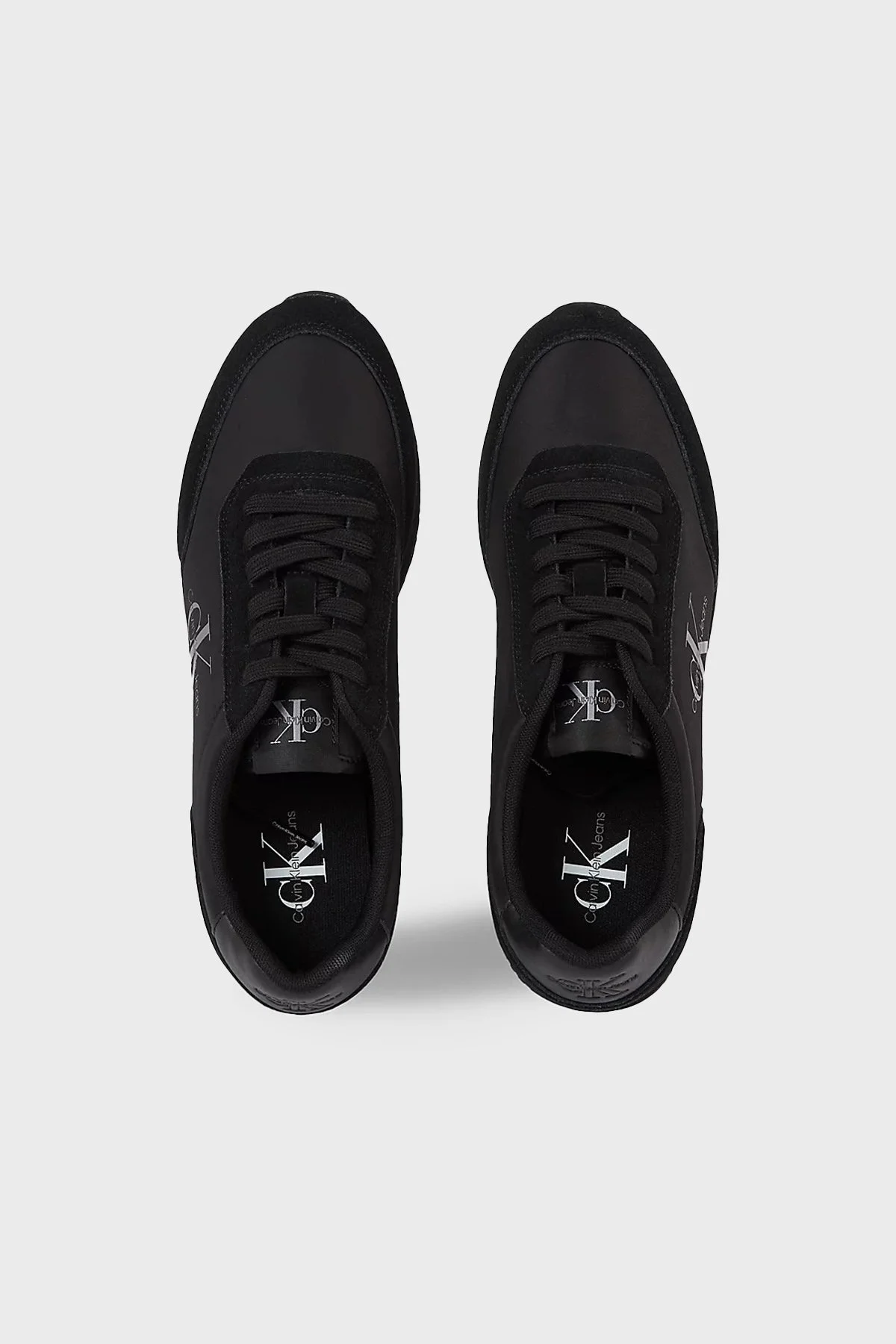 Calvin Klein Logo Baskılı Süet Kaplamalı Sneaker YM0YM007460GT Erkek Ayakkabı YM0YM00746 0GT SİYAH - 5