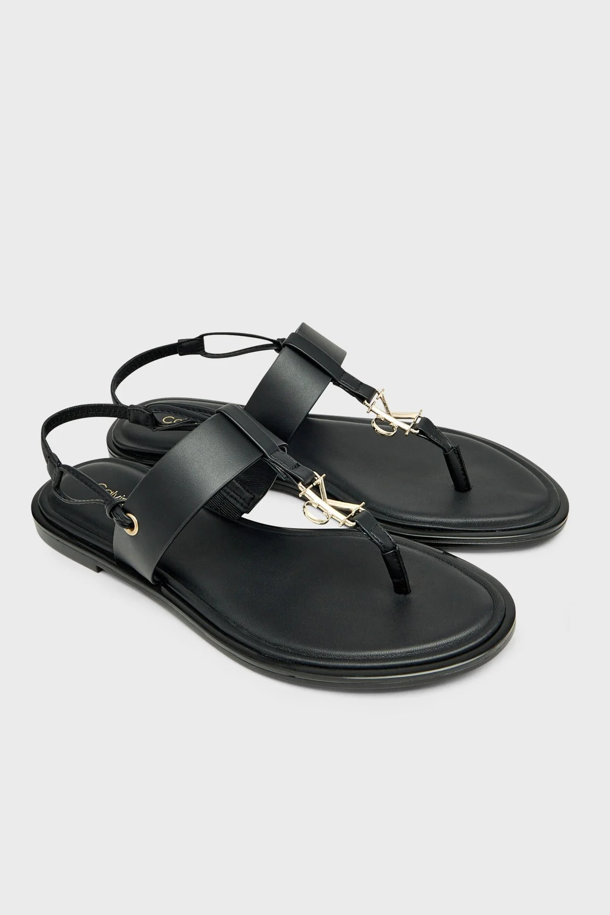 Calvin Klein Logo Detaylı Parmak Arası HW0HW029260GJ Kadın Sandalet HW0HW02926 0GJ SİYAH - 3