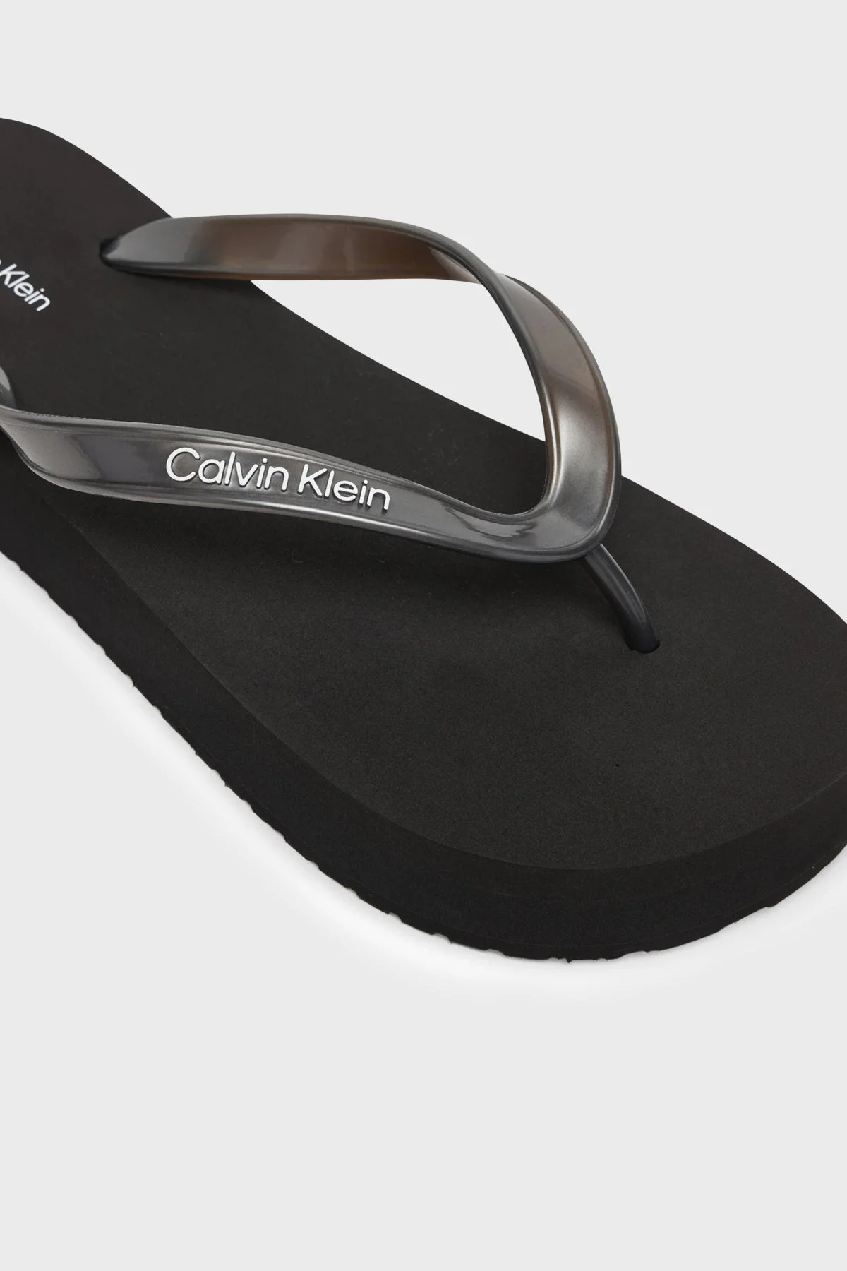 Calvin Klein Logo Detaylı Parmak Arası Kadın Terlik HW0HW03120 0GJ SİYAH - 5