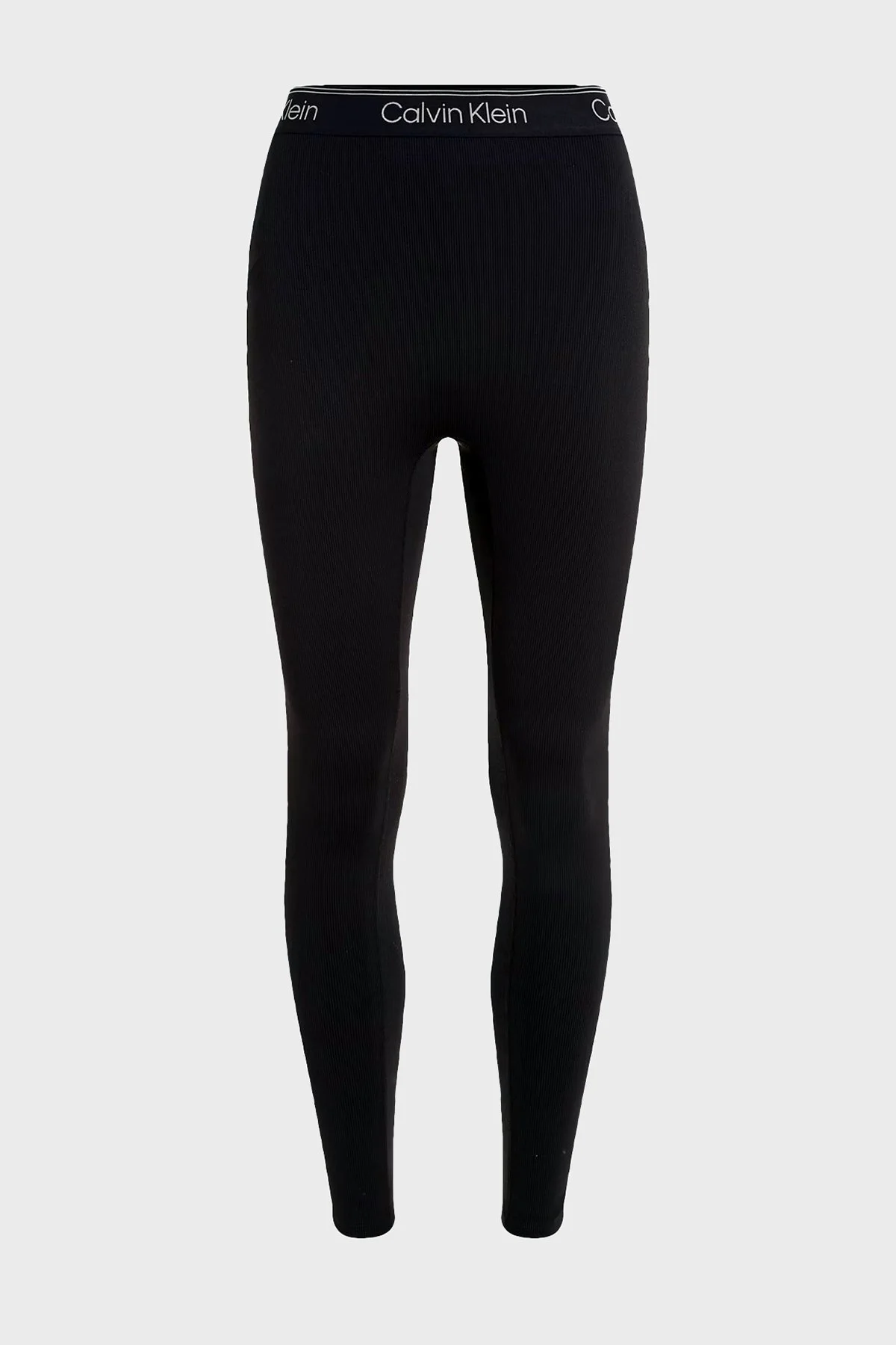Calvin Klein Logo Detaylı Yüksek Bel Esnek Bayan Tayt 00GWS3L605 BAE SİYAH - 4