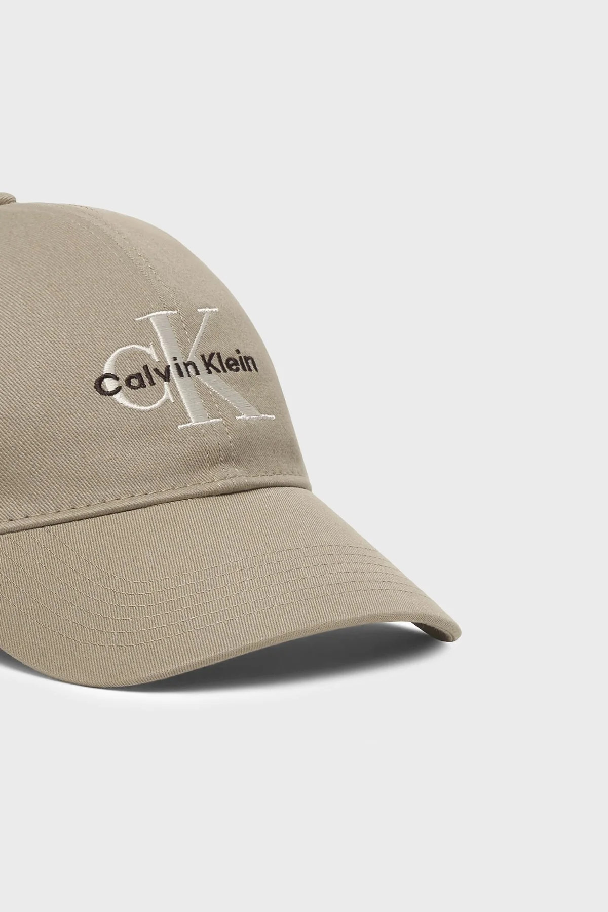 Calvin Klein Logo İşlemeli % 100 Pamuk LV04G5004GPBF Erkek Şapka LV04G5004G PBF TOPRAK - 3