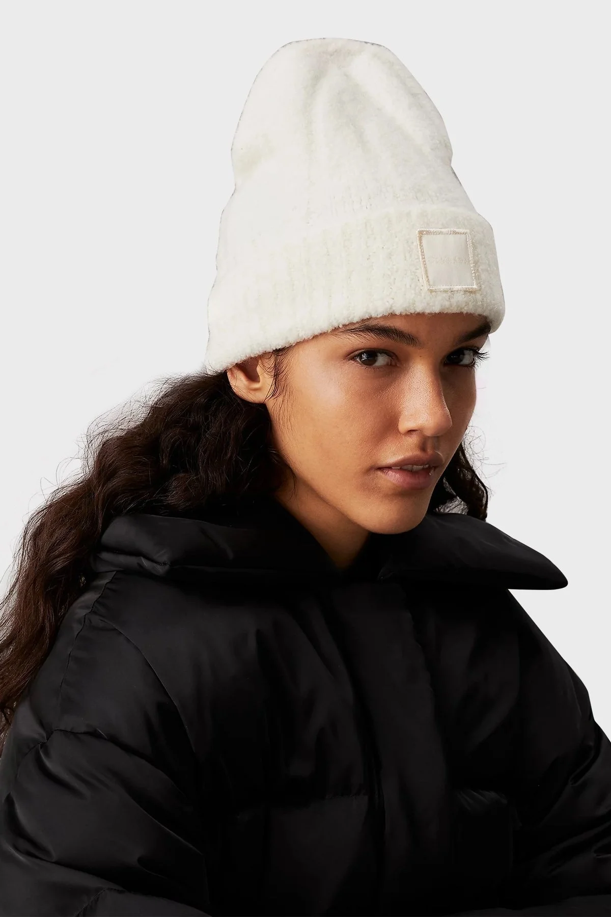 Calvin Klein Logo İşlemeli K60K612596YAH Bayan Bere K60K612596 YAH BEYAZ - 5