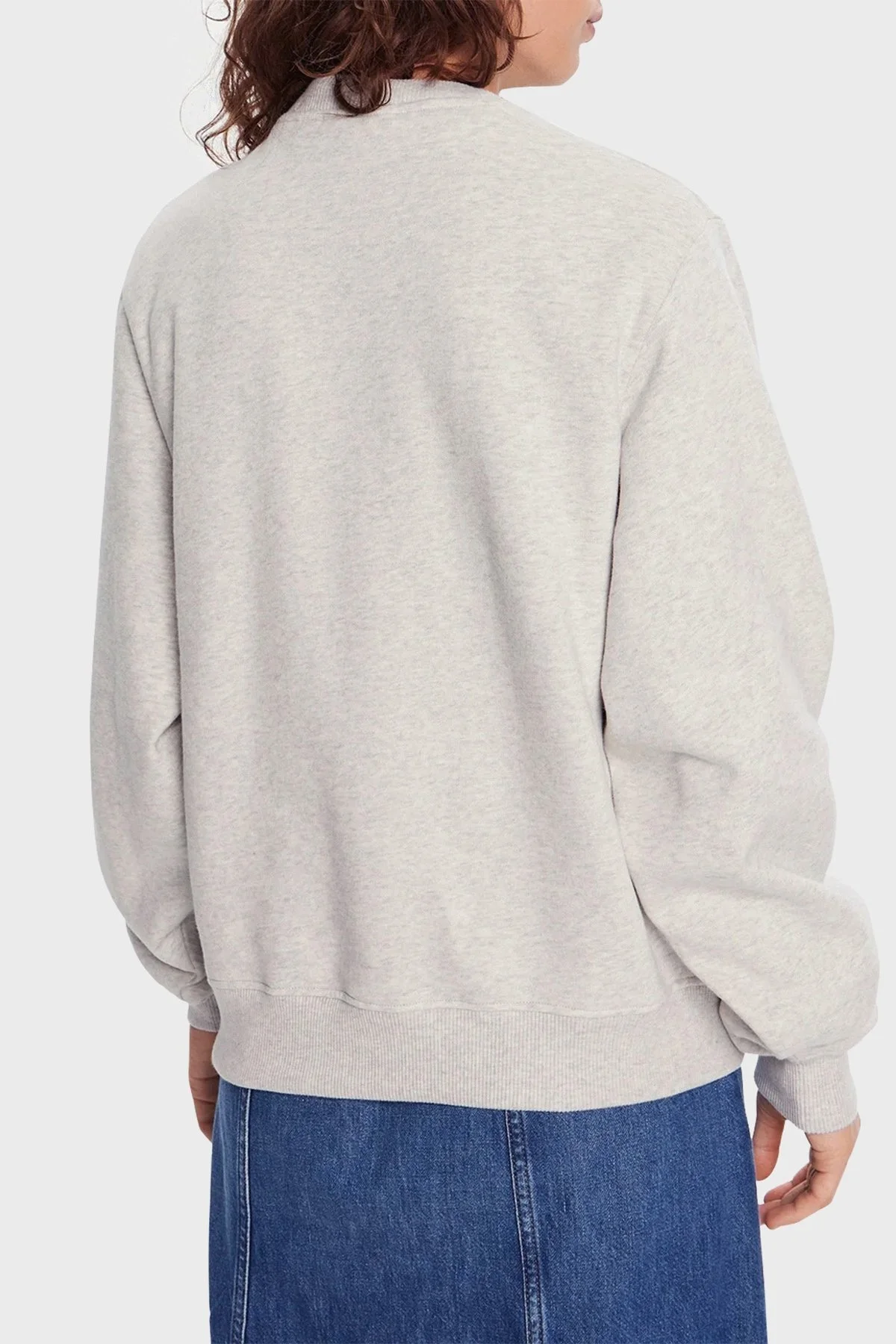 Calvin Klein Logo İşlemeli Pamuklu Comfort Fit Bisiklet Yaka J20J224652P6G Bayan Sweat J20J224652 P6G AÇIK GRİ - 7