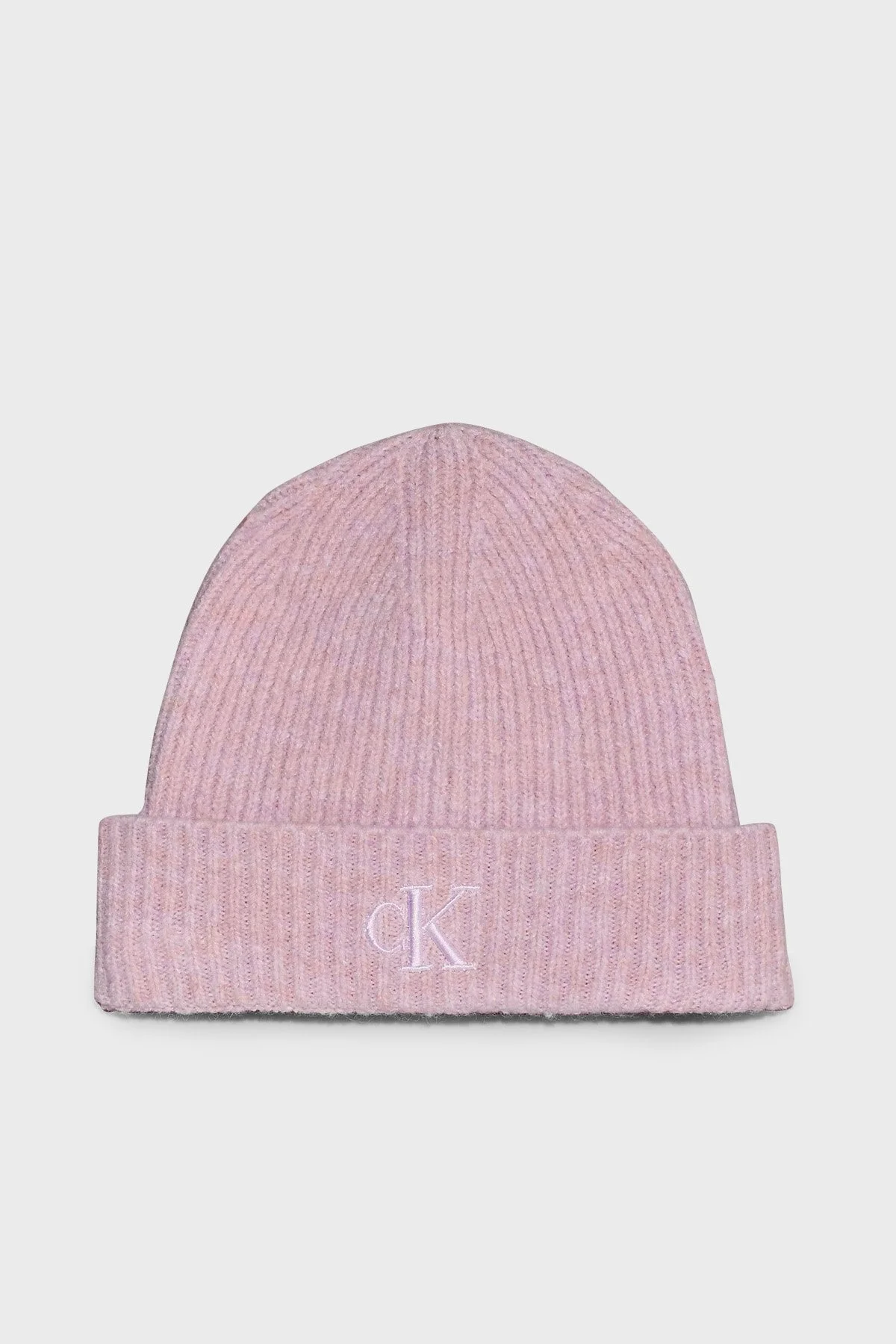 Calvin Klein Logo İşlemeli Yumuşak Dokulu Örgü K60K612321PCJ Bayan Bere K60K612321 PCJ PUDRA - 1
