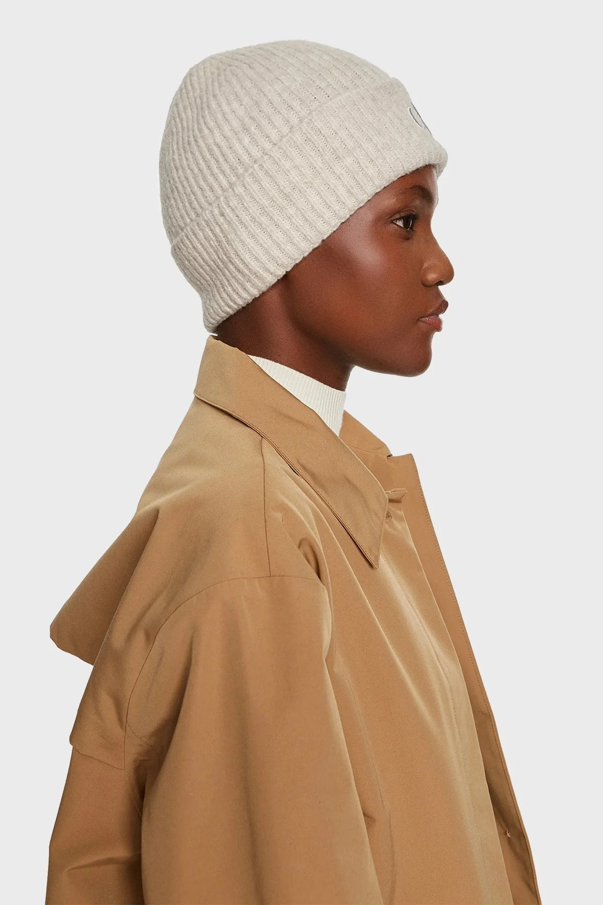 Calvin Klein Logo İşlemeli Yumuşak Dokulu Örgü K60K612321PF6 Bayan Bere K60K612321 PF6 EKRU - 2