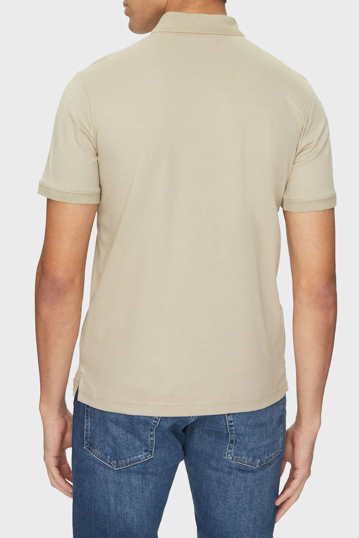 Calvin Klein Logo Nakışlı Pamuklu Regular Fit Düğmeli K10K114135PAH Erkek Polo Yaka T Shirt K10K114135 PAH BEJ - 8