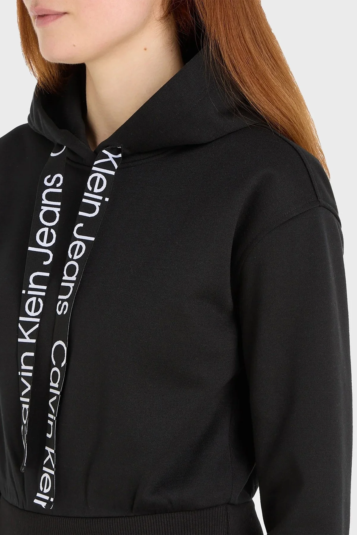 Calvin Klein Logo Şeritli Kapüşonlu Regular Fit Sweat J20J221991BEH Bayan Elbise J20J221991 BEH SİYAH - 3