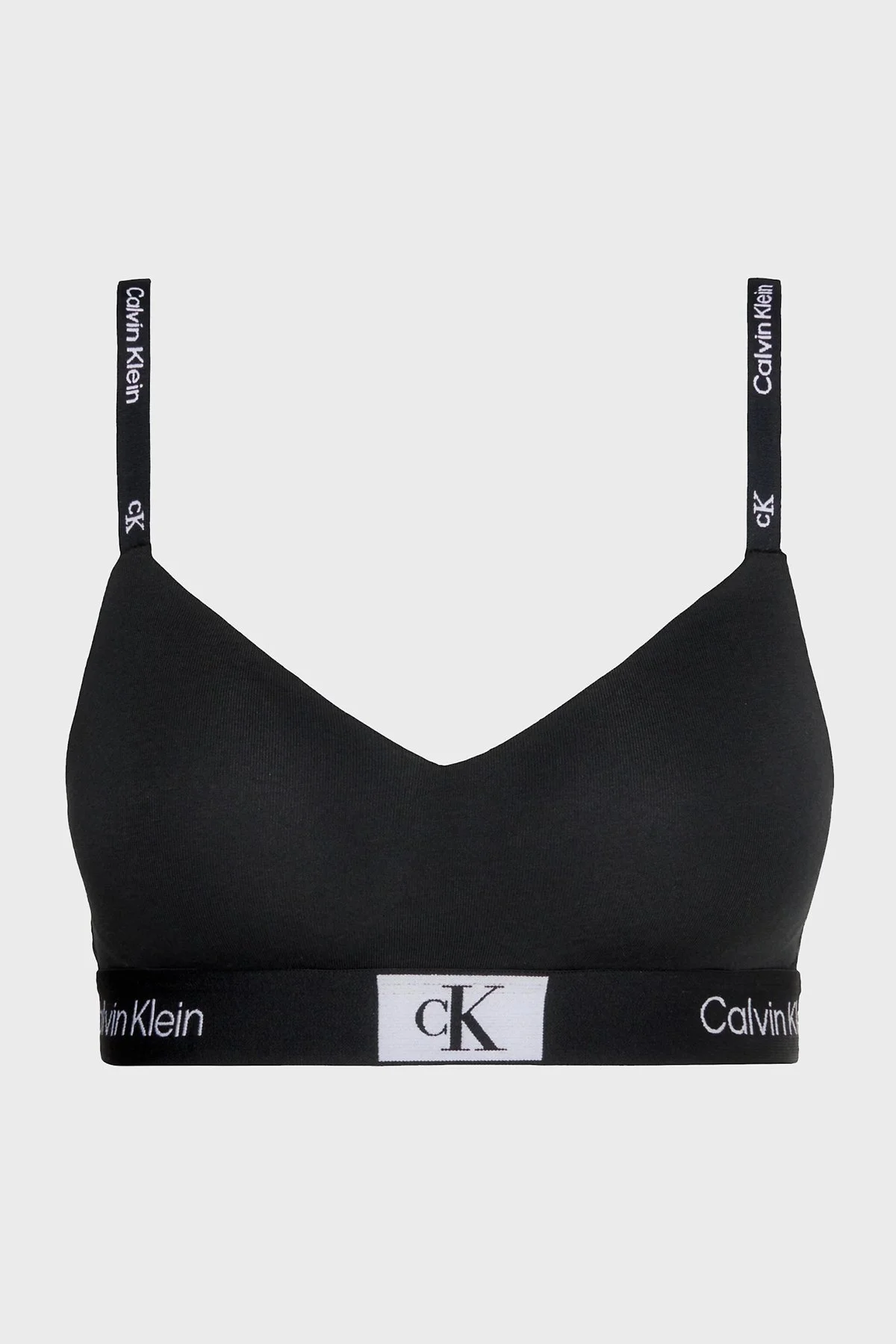 Calvin Klein Logo Şeritli Pamuklu Spor 000QF7218EUB1 Bayan Sütyen 000QF7218E UB1 SİYAH - 5