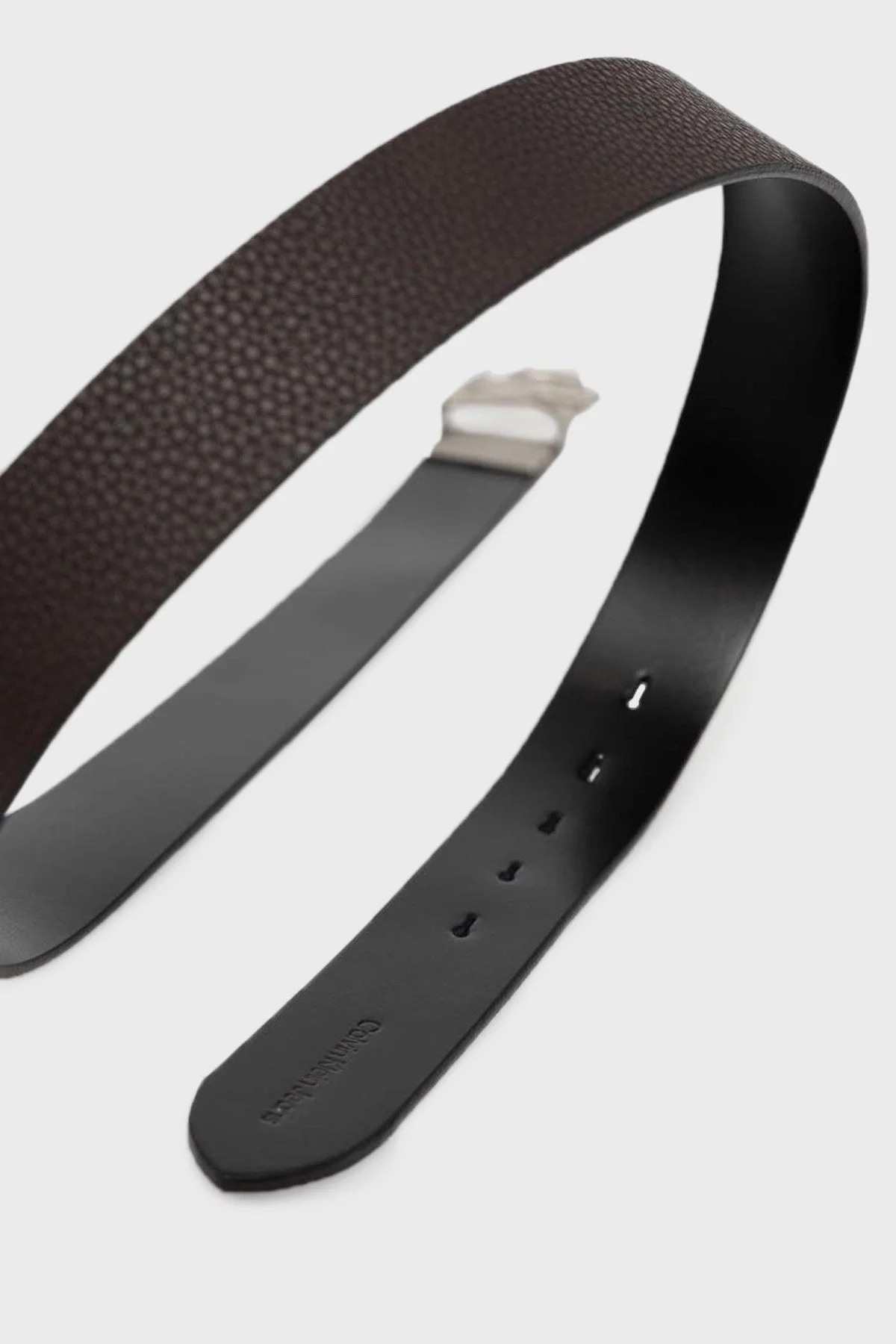 Calvin Klein Logolu % 100 Deri Erkek Kemer K50K510152 0GQ SİYAH - 2