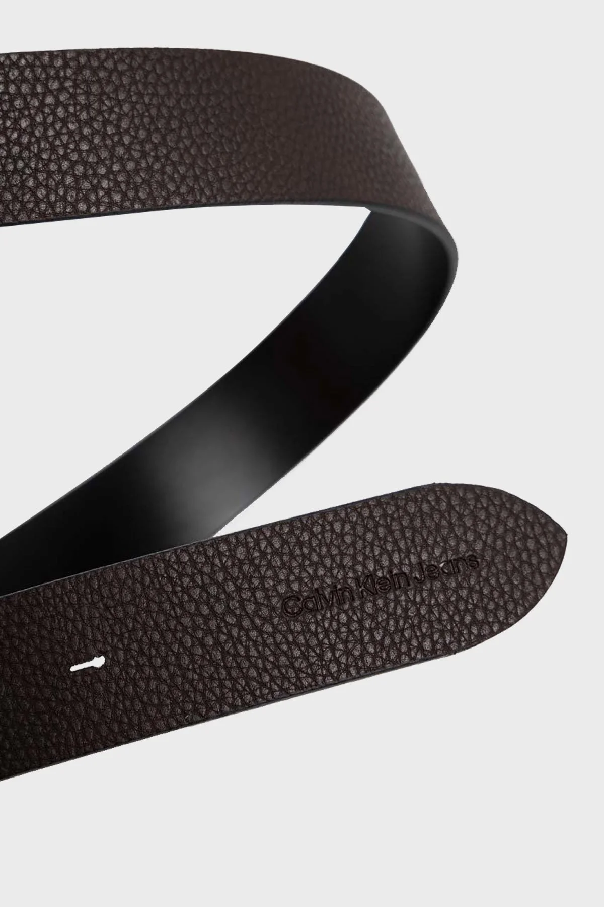 Calvin Klein Logolu % 100 Deri Erkek Kemer K50K510152 0GQ SİYAH - 4