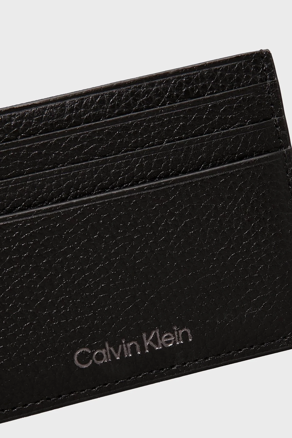Calvin Klein Logolu % 100 Deri K50K507389BAX Erkek Kartlık K50K507389 BAX SİYAH - 12