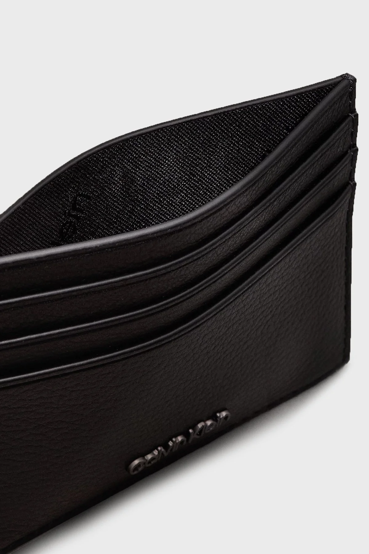 Calvin Klein Logolu % 100 Deri K50K512918BEH Erkek Kartlık K50K512918 BEH SİYAH - 3