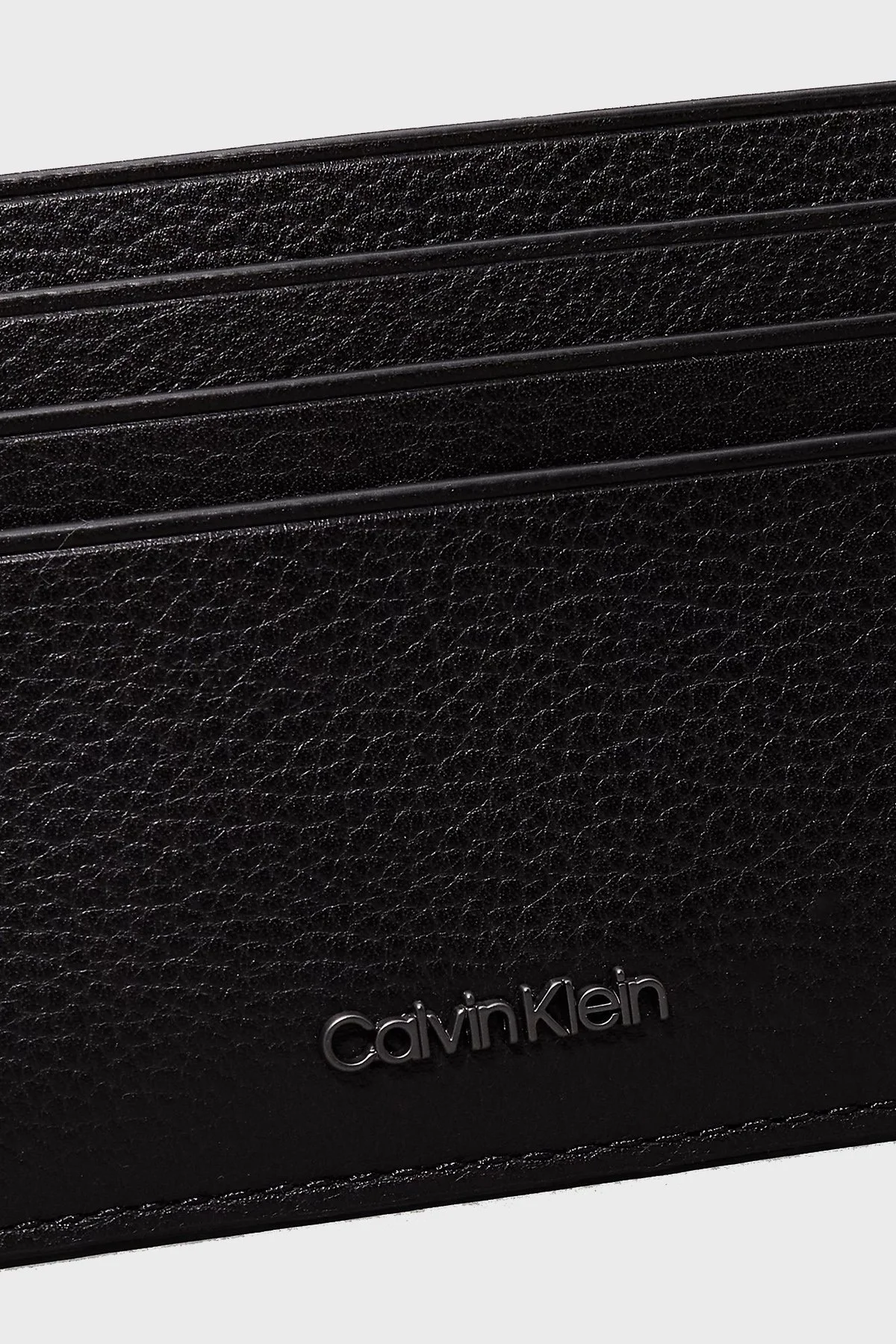 Calvin Klein Logolu % 100 Deri K50K512918BEH Erkek Kartlık K50K512918 BEH SİYAH - 4