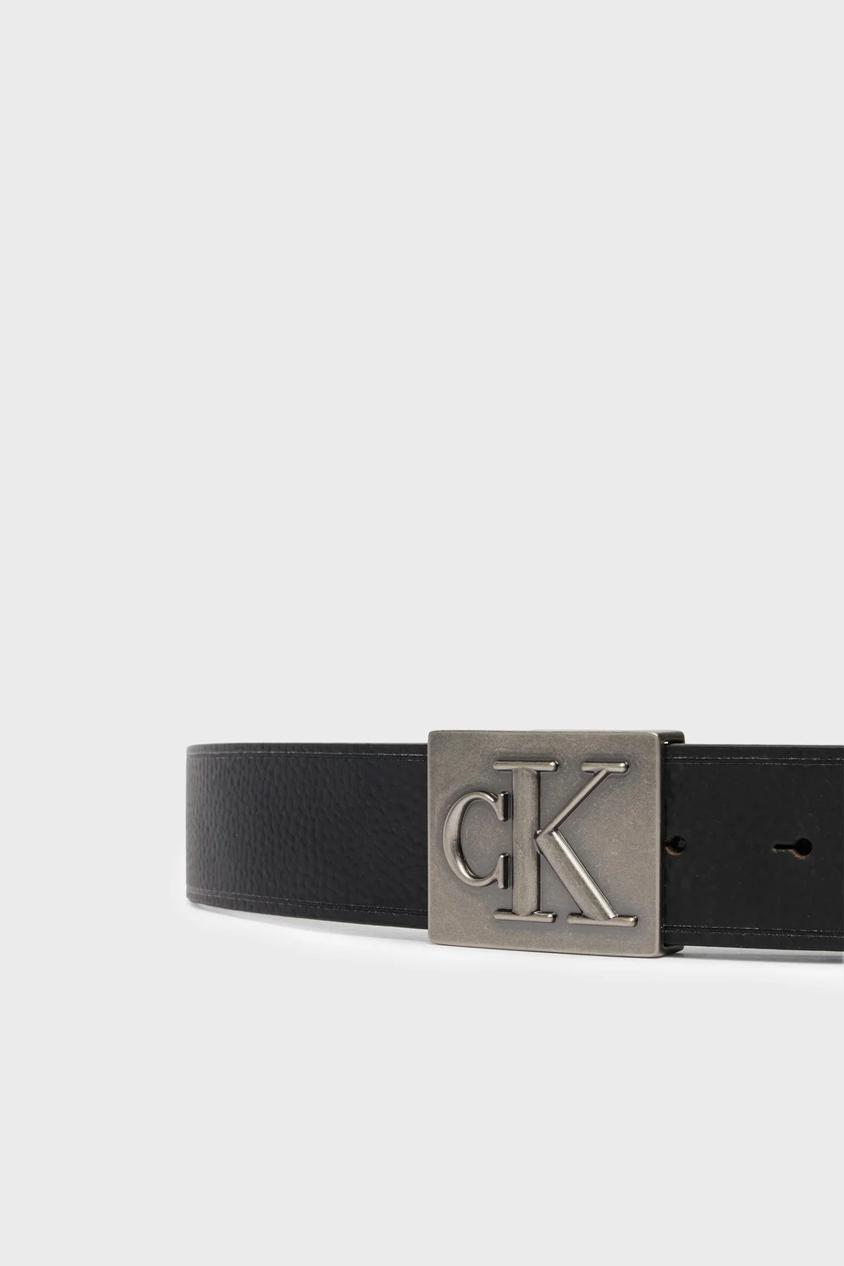 Calvin Klein Logolu % 100 Deri LV04D7111GV8L Erkek Kemer LV04D7111G V8L SİYAH - 3