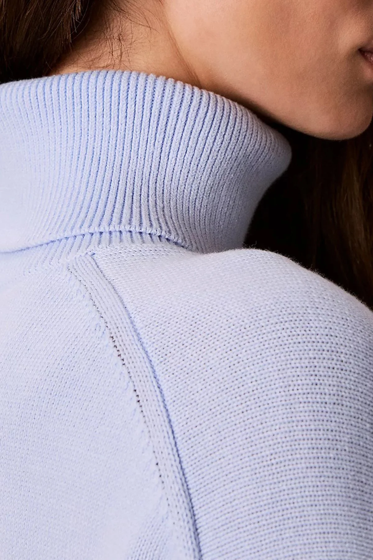 Calvin Klein Logolu % 100 Pamuk Balıkçı Yaka LV047H329GC3Q Kadın Kazak LV047H329G C3Q Lila - 4
