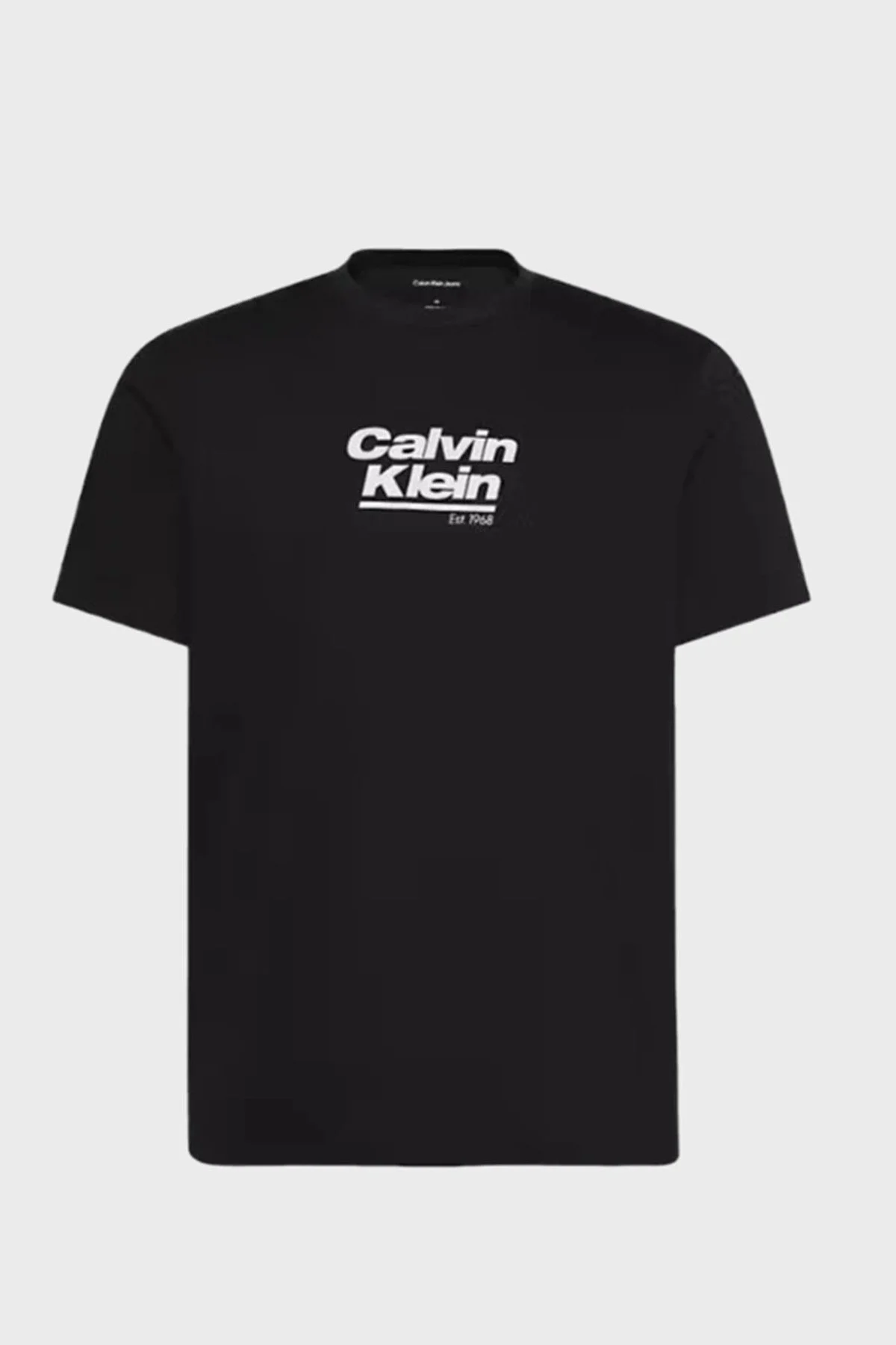 Calvin Klein Logolu % 100 Pamuk Bisiklet Yaka LV14RF803GUB1 Erkek T Shirt LV14RF803G UB1 SİYAH - 1
