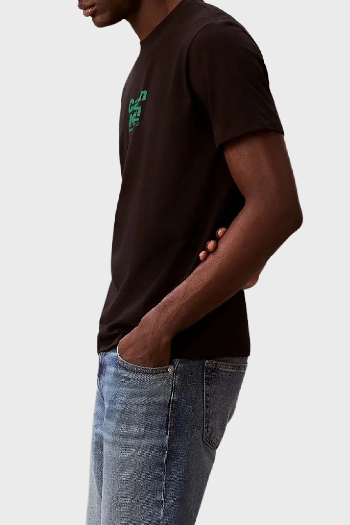 Calvin Klein Logolu % 100 Pamuk Bisiklet Yaka LV14RF803GUB1 Erkek T Shirt LV14RF803G UB1 SİYAH - 4