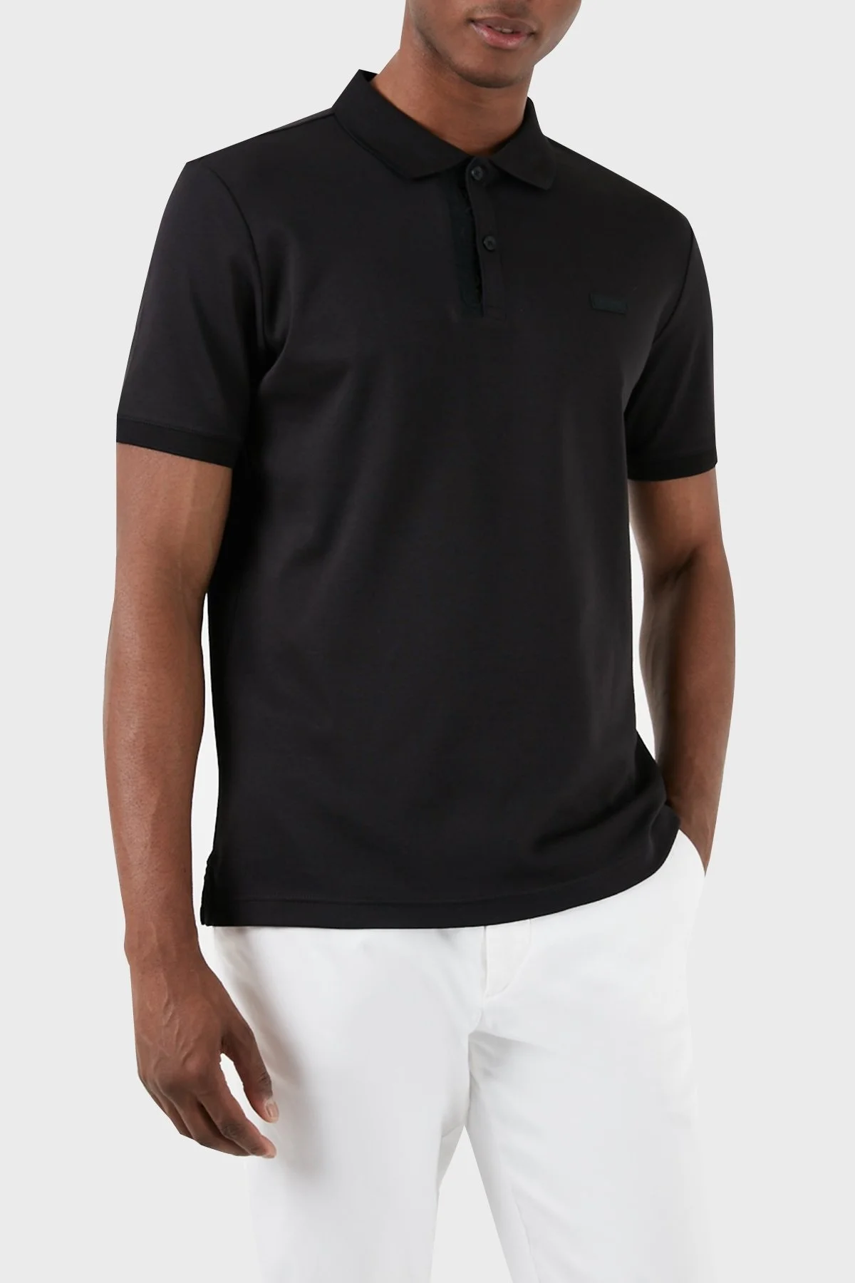 Calvin Klein Logolu % 100 Pamuk Düğmeli K10K112473BEH Erkek Polo Yaka T Shirt K10K112473 BEH SİYAH - 4