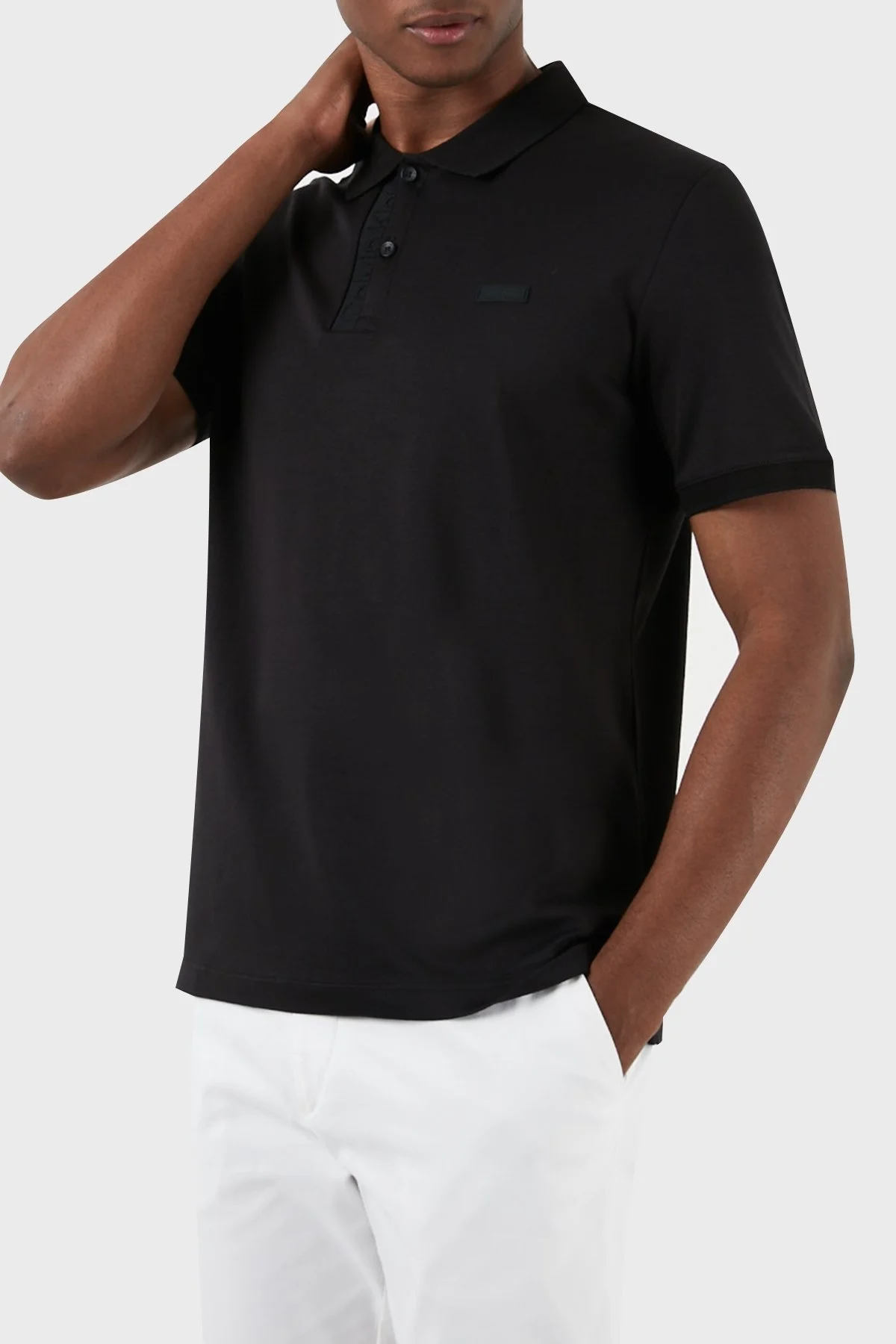 Calvin Klein Logolu % 100 Pamuk Düğmeli K10K112473BEH Erkek Polo Yaka T Shirt K10K112473 BEH SİYAH - 6