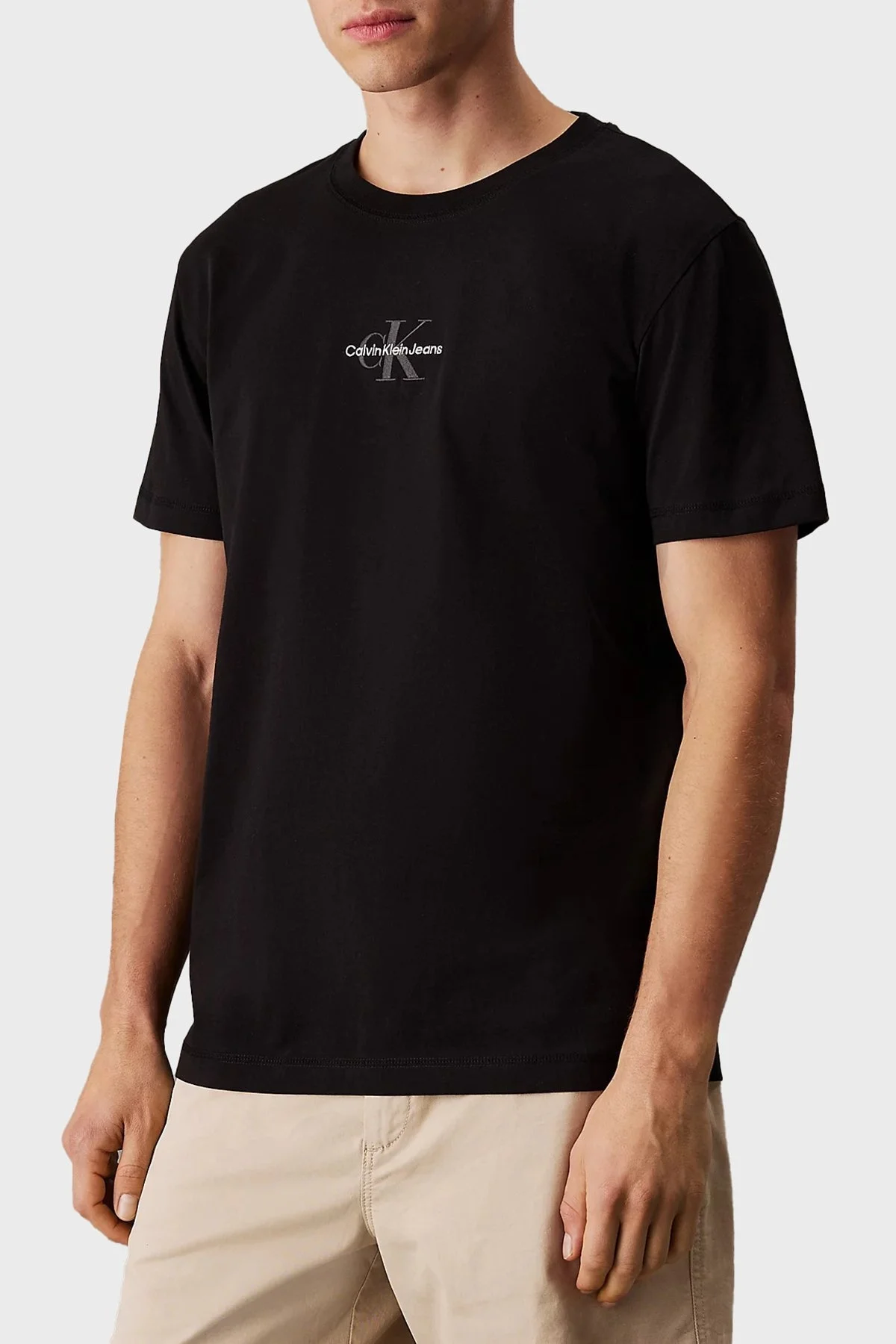 Calvin Klein Logolu % 100 Pamuk Regular Fit Bisiklet Yaka J30J325649BEH Erkek T Shirt J30J325649 BEH SİYAH - 5