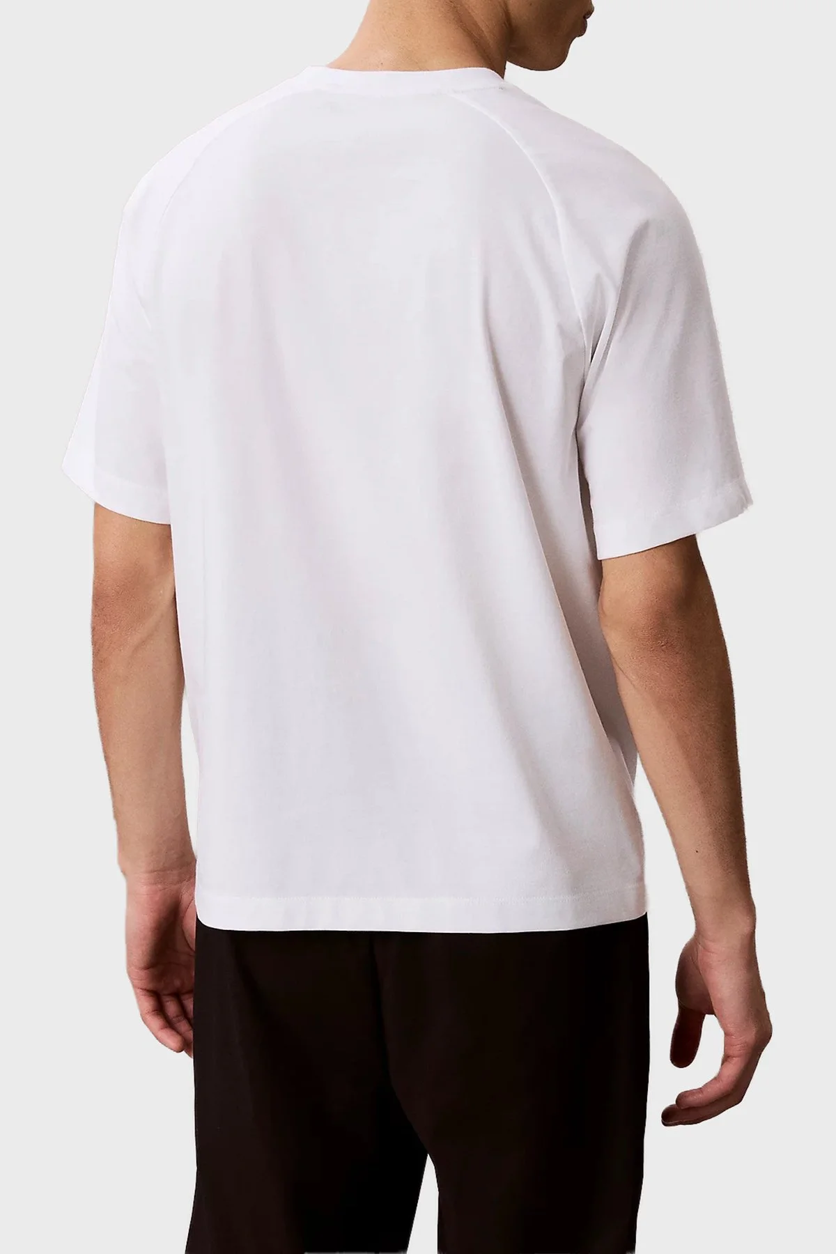 Calvin Klein Logolu % 100 Pamuk Regular Fit Bisiklet Yaka LVGMS6K100100 Erkek T Shirt LVGMS6K100 100 BEYAZ - 2