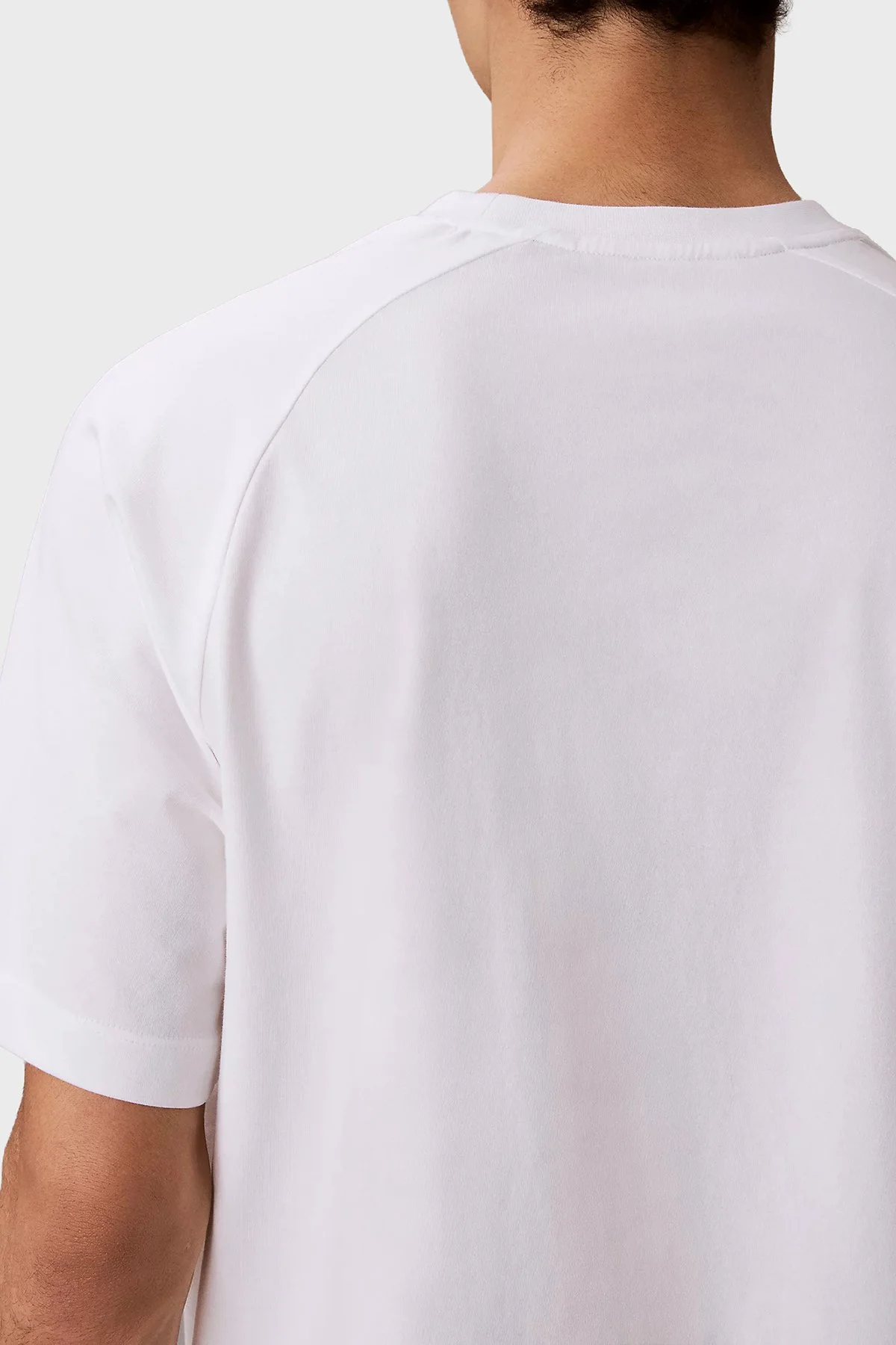 Calvin Klein Logolu % 100 Pamuk Regular Fit Bisiklet Yaka LVGMS6K100100 Erkek T Shirt LVGMS6K100 100 BEYAZ - 4