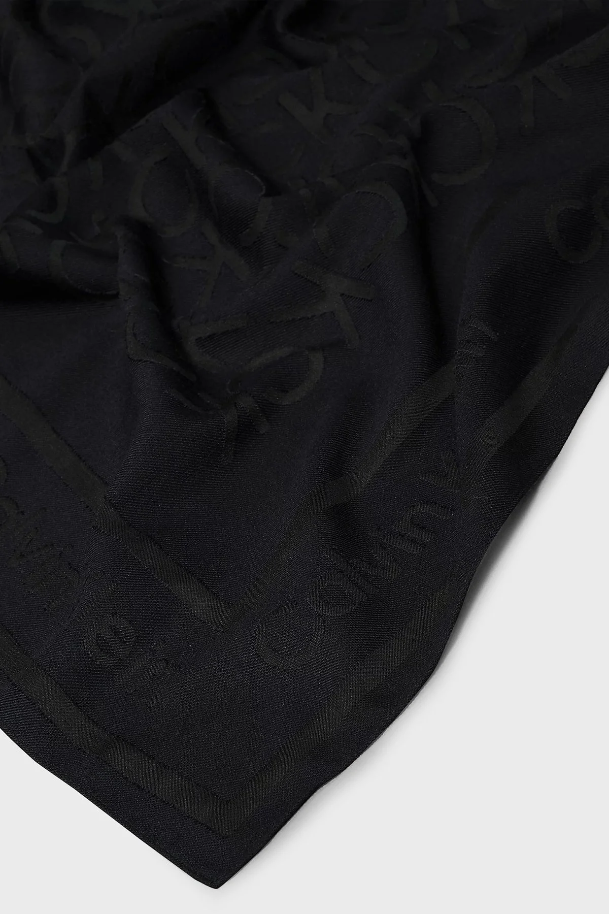 Calvin Klein Logolu 120 x 120 cm Modal Karışımlı K60K612971 BEH Bayan Şal K60K612971 BEH SİYAH - 5