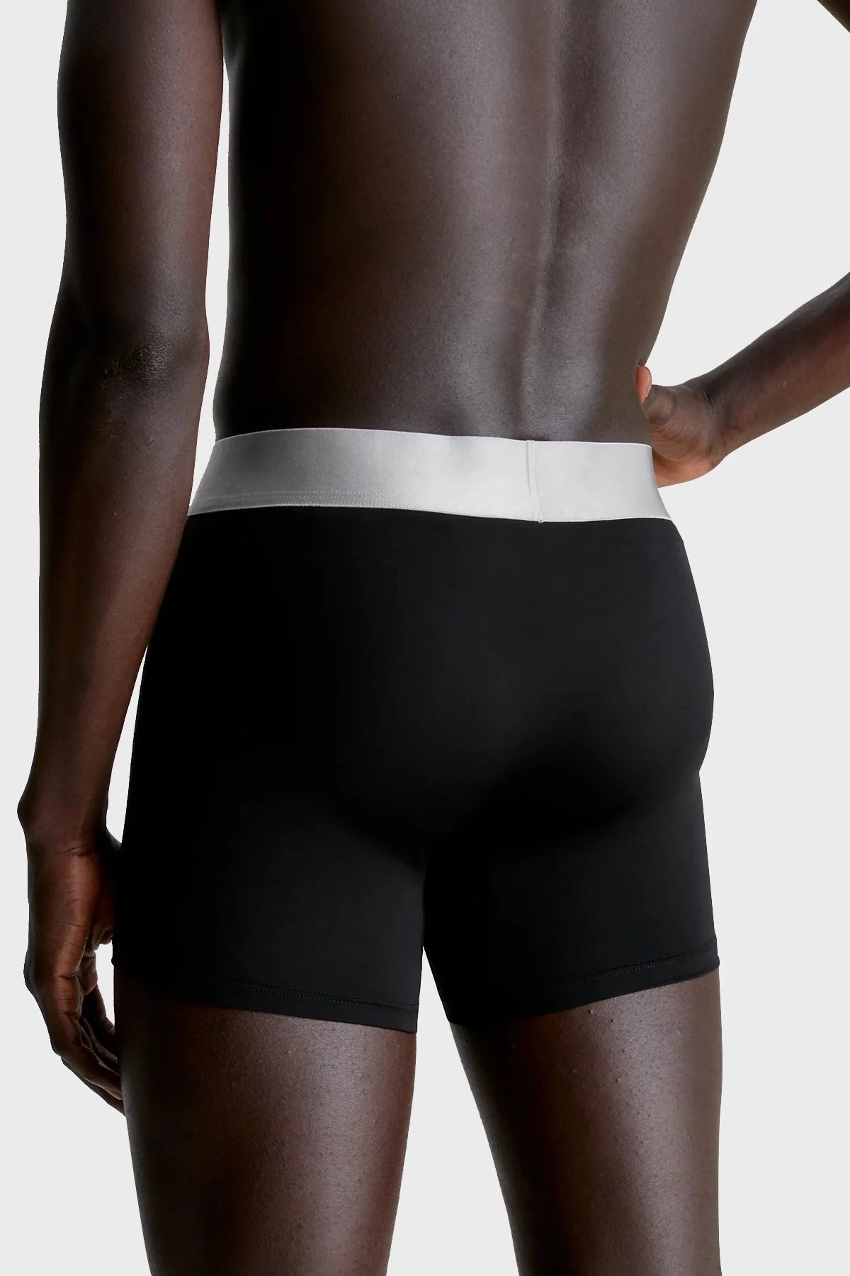 Calvin Klein Logolu 3 Pack 000NB3075A7V1 Erkek Boxer 000NB3075A 7V1 SİYAH - 2