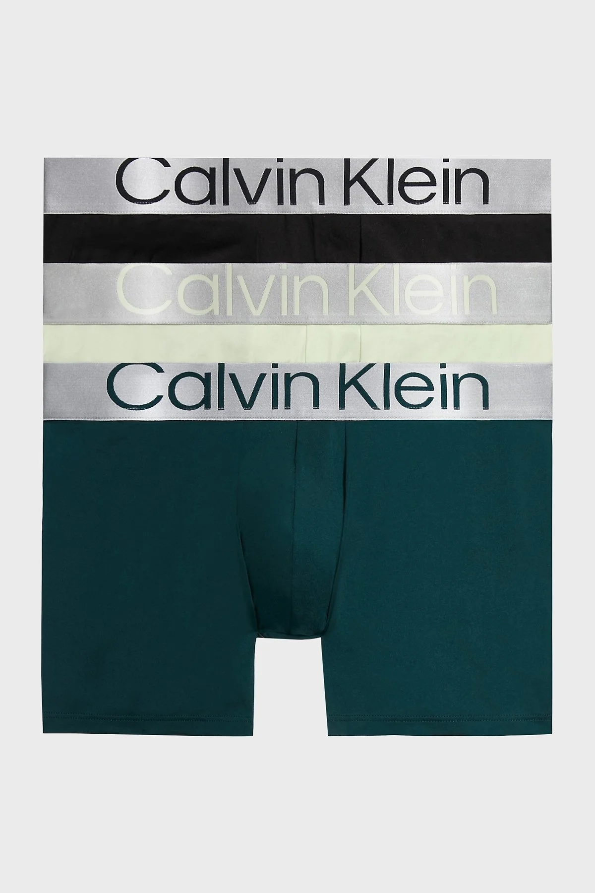 Calvin Klein Logolu Pamuklu 3 Pack 000NB3075AC7U Erkek Boxer 000NB3075A C7U SİYAH - 1