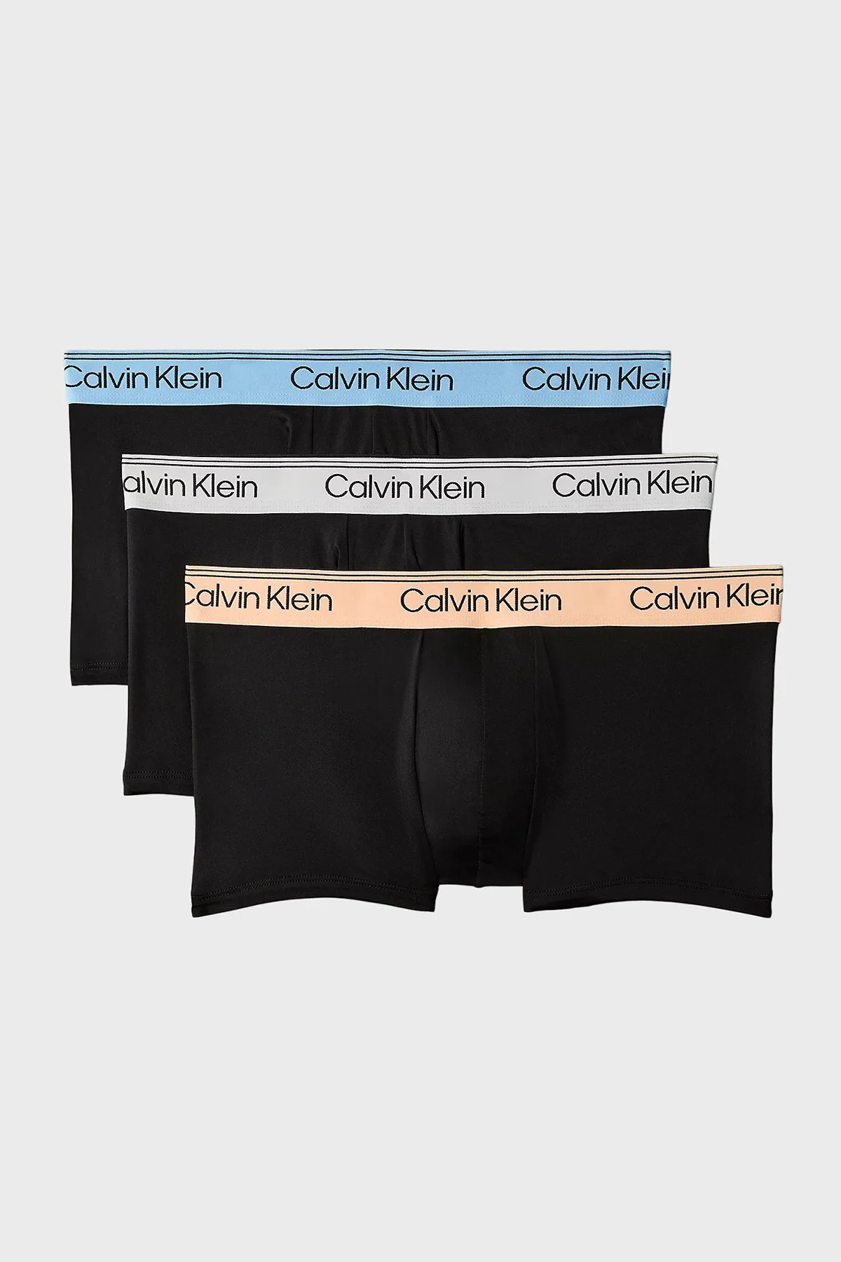 Calvin Klein Logolu 3 Pack LV00NB44093ZZ Erkek Boxer LV00NB4409 3ZZ SİYAH - 1