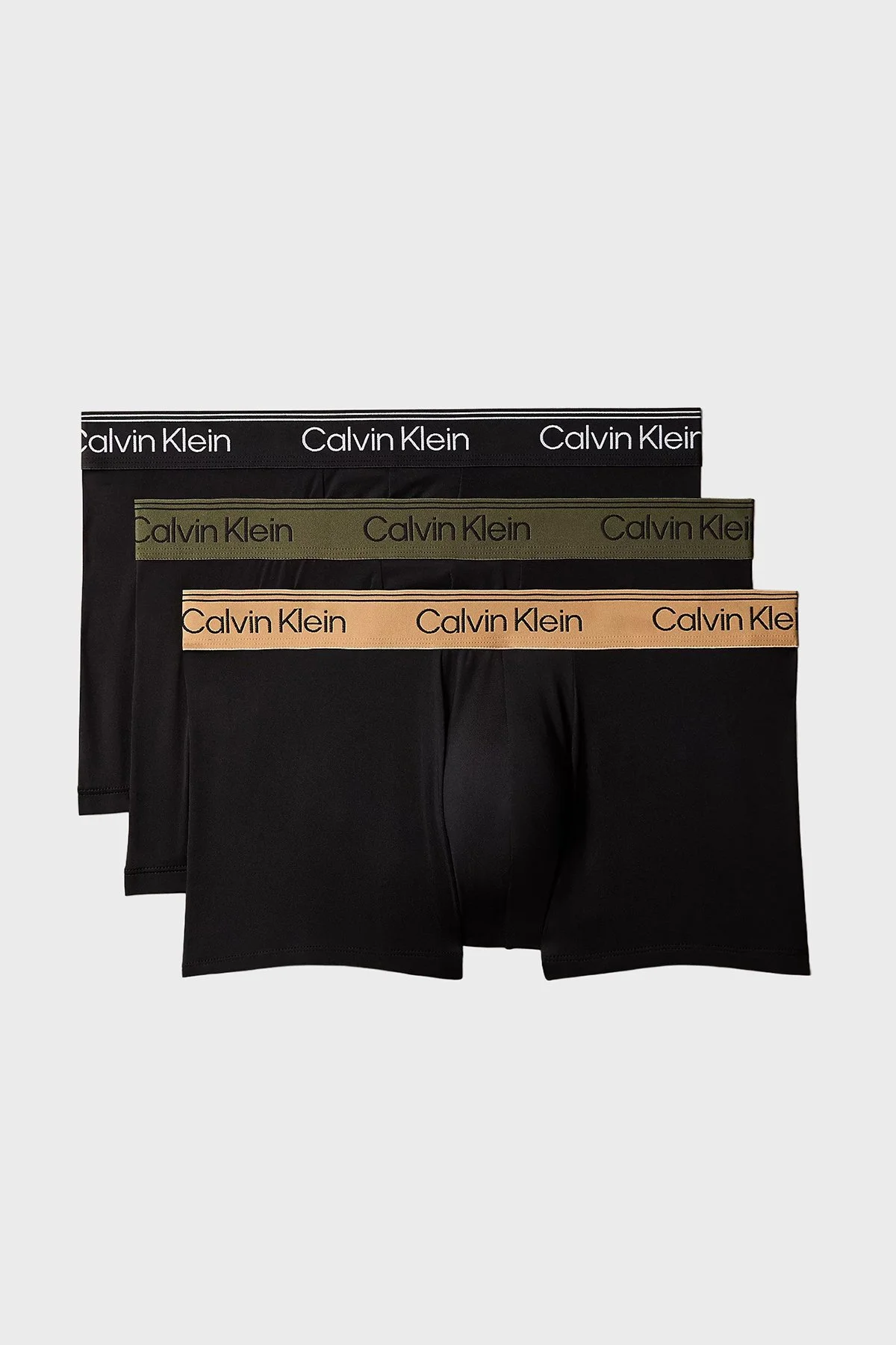 Calvin Klein Logolu 3 Pack LV00NB4409HUE Erkek Boxer LV00NB4409 HUE Siyah - 1