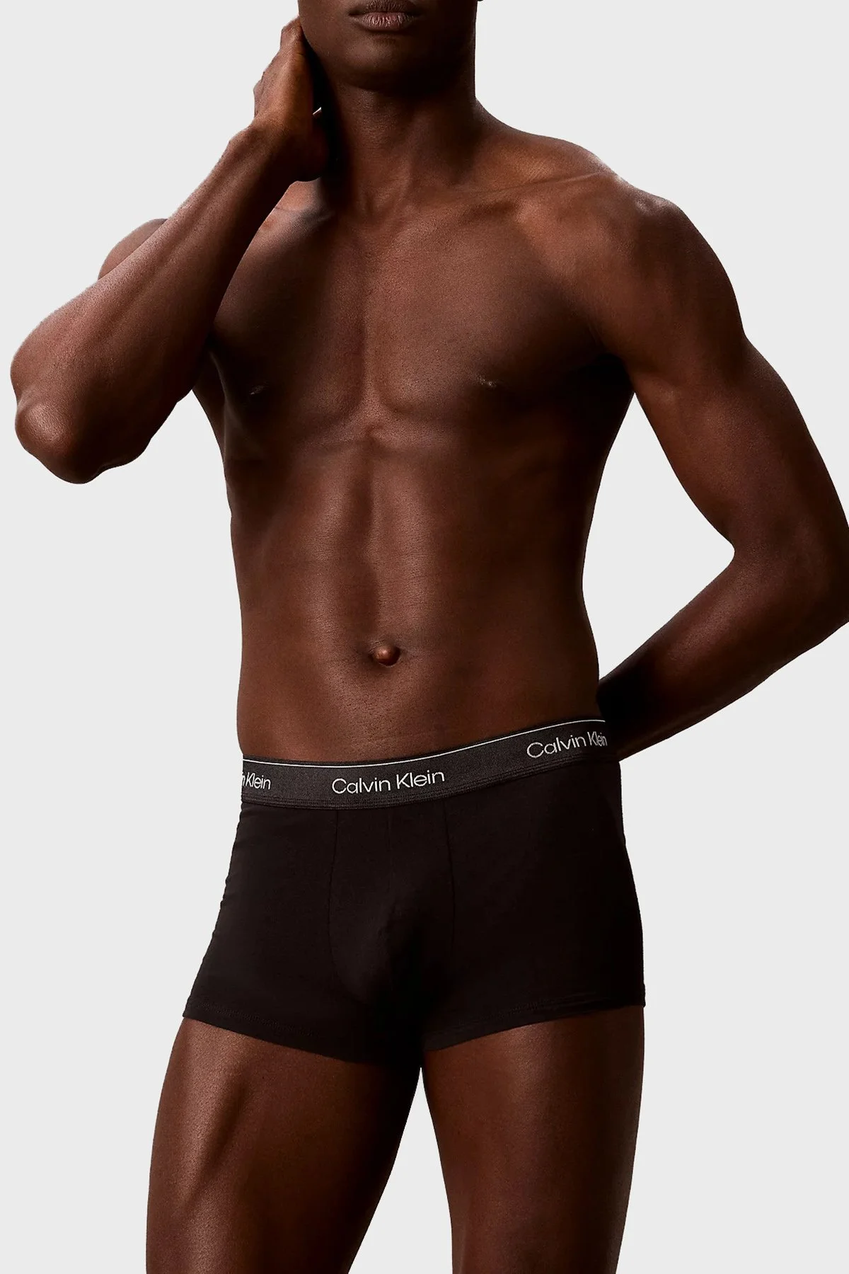 Calvin Klein Logolu 3 Pack LV00NB4575UB1 Erkek Boxer LV00NB4575 UB1 SİYAH - 2