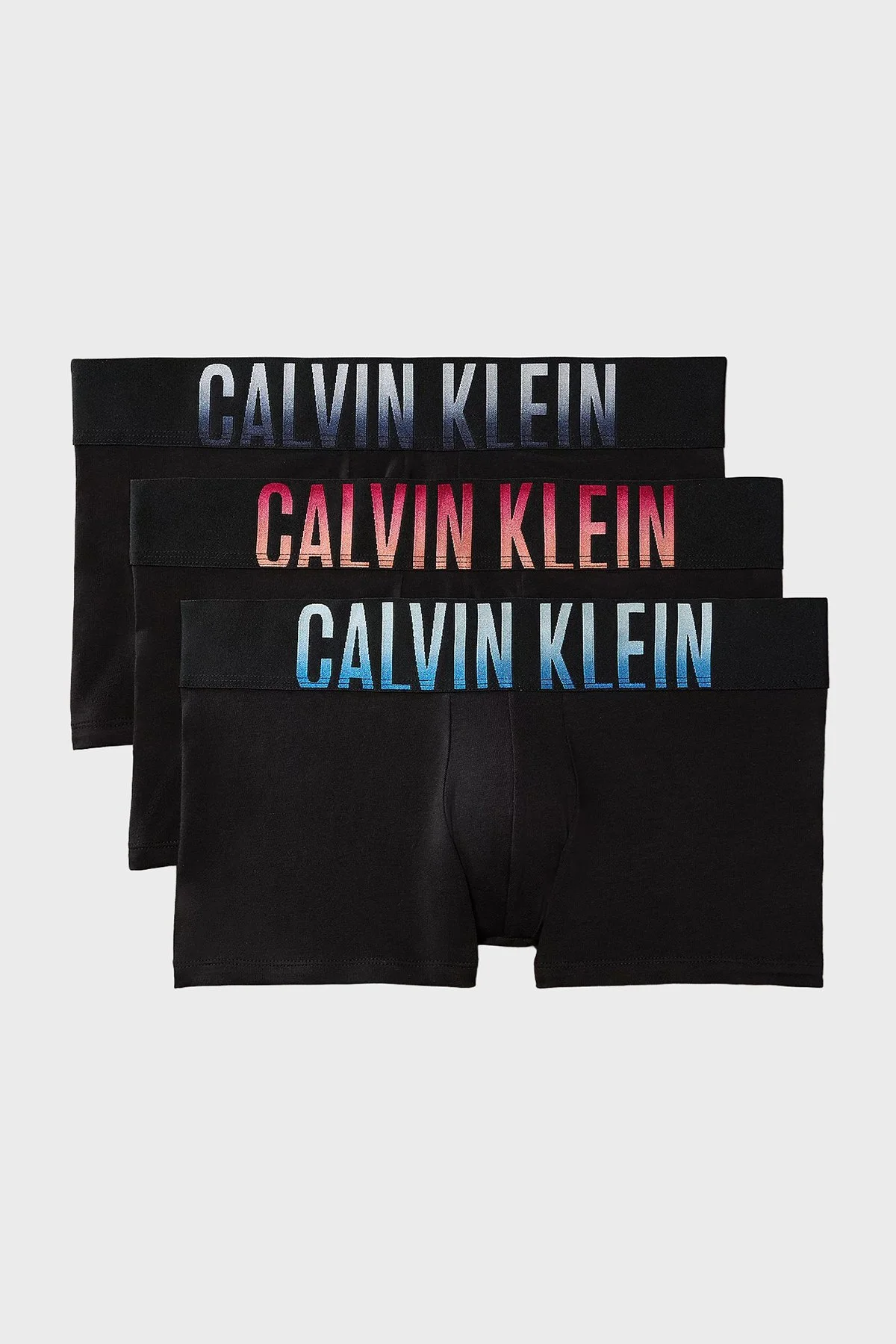 Calvin Klein Logolu 3 Pack LV00NB46266D4 Erkek Boxer LV00NB4626 6D4 Siyah - 1