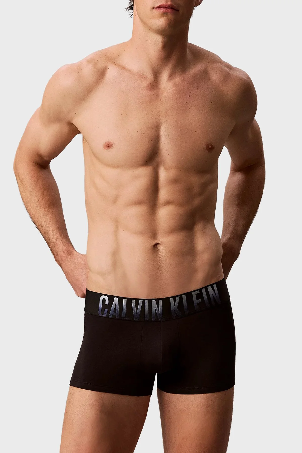 Calvin Klein Logolu 3 Pack LV00NB46266D4 Erkek Boxer LV00NB4626 6D4 Siyah - 2
