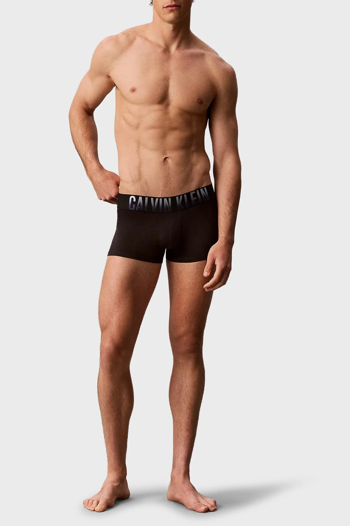 Calvin Klein Logolu 3 Pack LV00NB46266D4 Erkek Boxer LV00NB4626 6D4 Siyah - 3