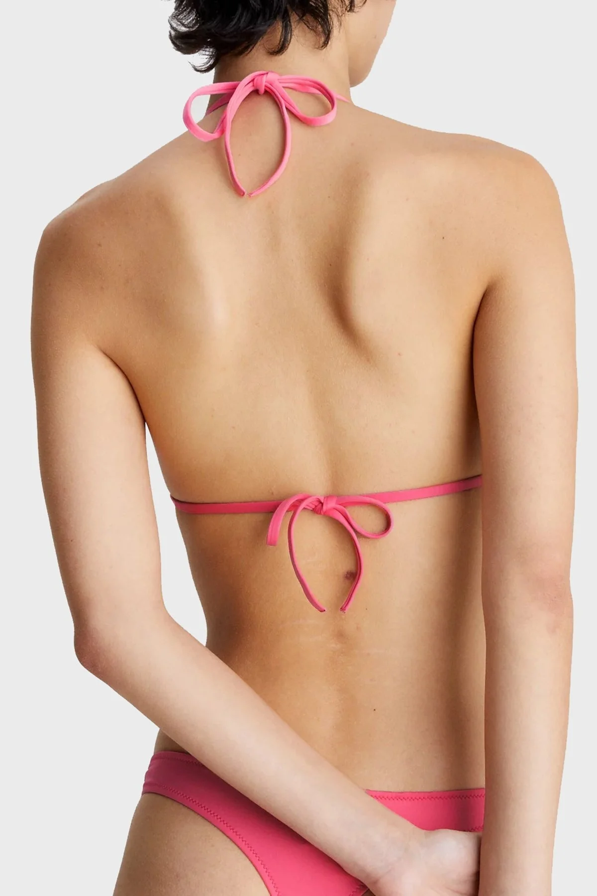 Calvin Klein Logolu Astarlı Üçgen KW0KW02054XI1 Bayan Bikini Üstü KW0KW02054 XI1 PEMBE - 3