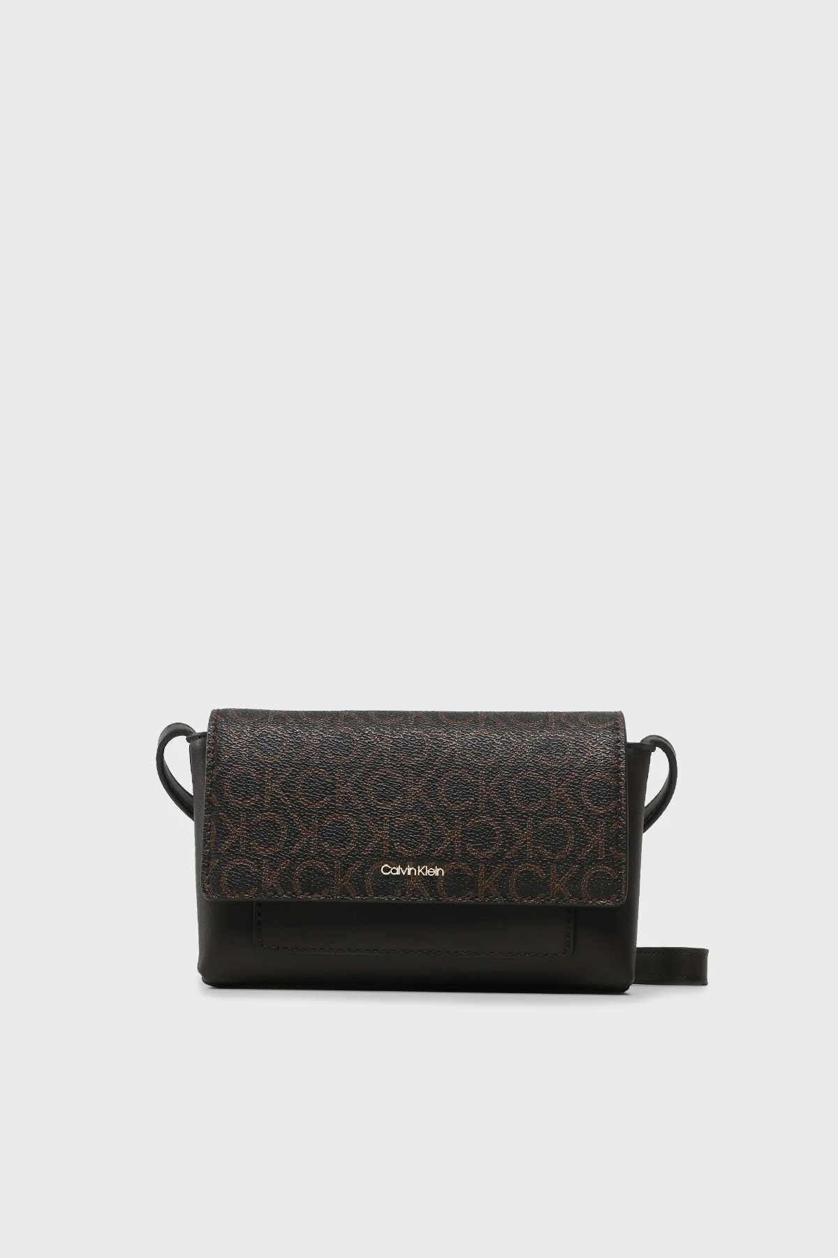 Calvin Klein Logolu Ayarlanabilir Askılı K60K6110120HD Bayan Çanta K60K611012 0HD KAHVE - 1