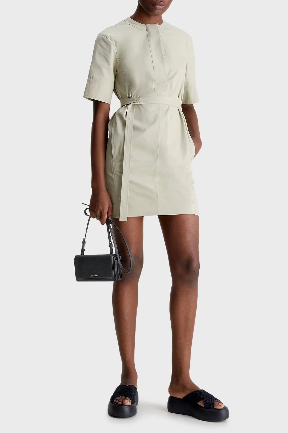 Calvin Klein Logolu Ayarlanabilir Askılı K60K6104810GJ Bayan Çanta K60K610481 0GJ SİYAH - 3