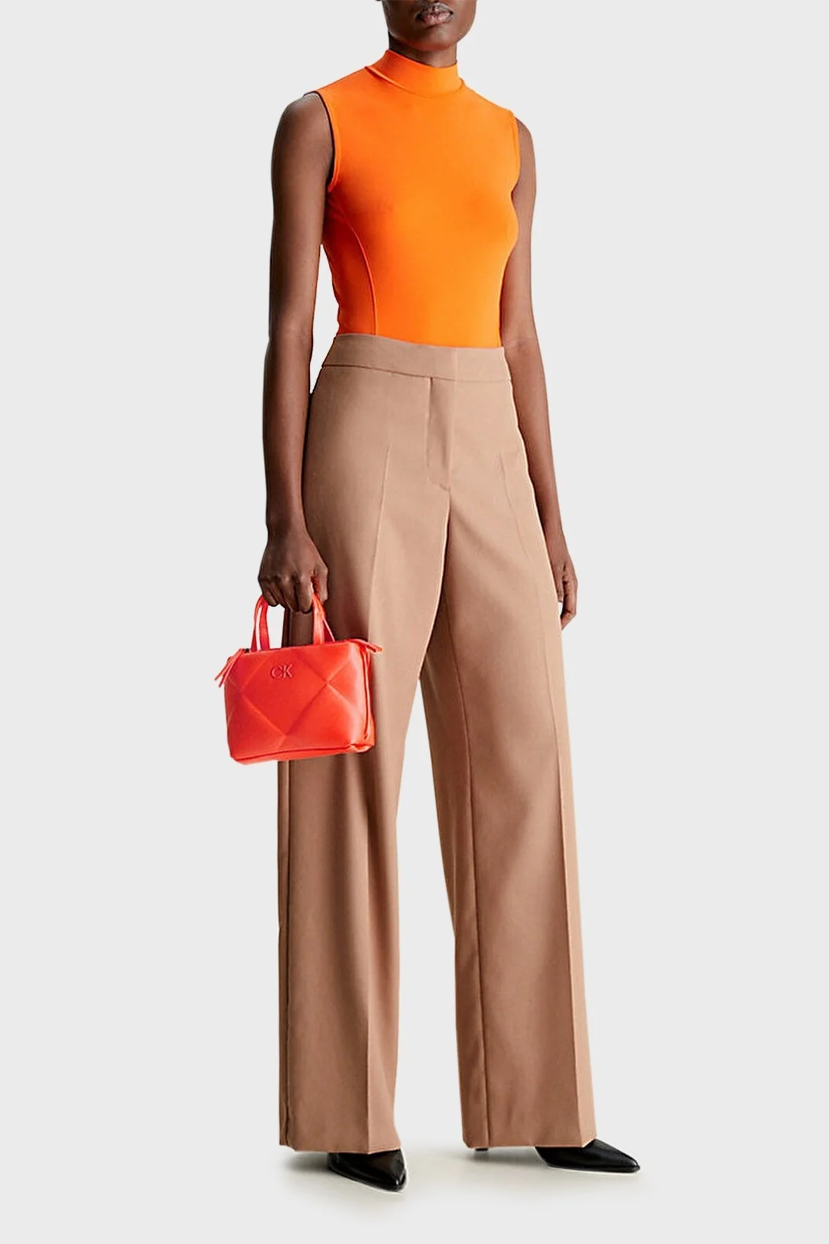 Calvin Klein Logolu Ayarlanabilir Askılı K60K611340SA3 Bayan Çanta K60K611340 SA3 TURUNCU - 2