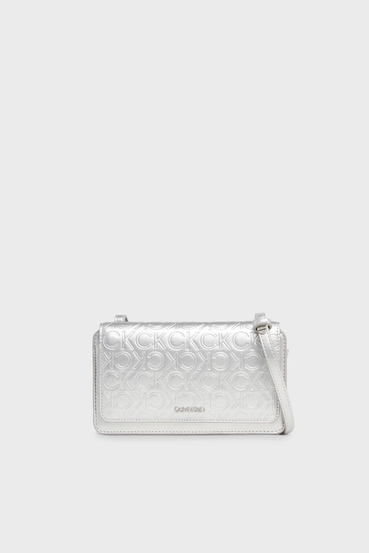 Calvin Klein Logolu Ayarlanabilir Askılı K60K611384PE6 Bayan Çanta K60K611384 PE6 GÜMÜŞ - 1