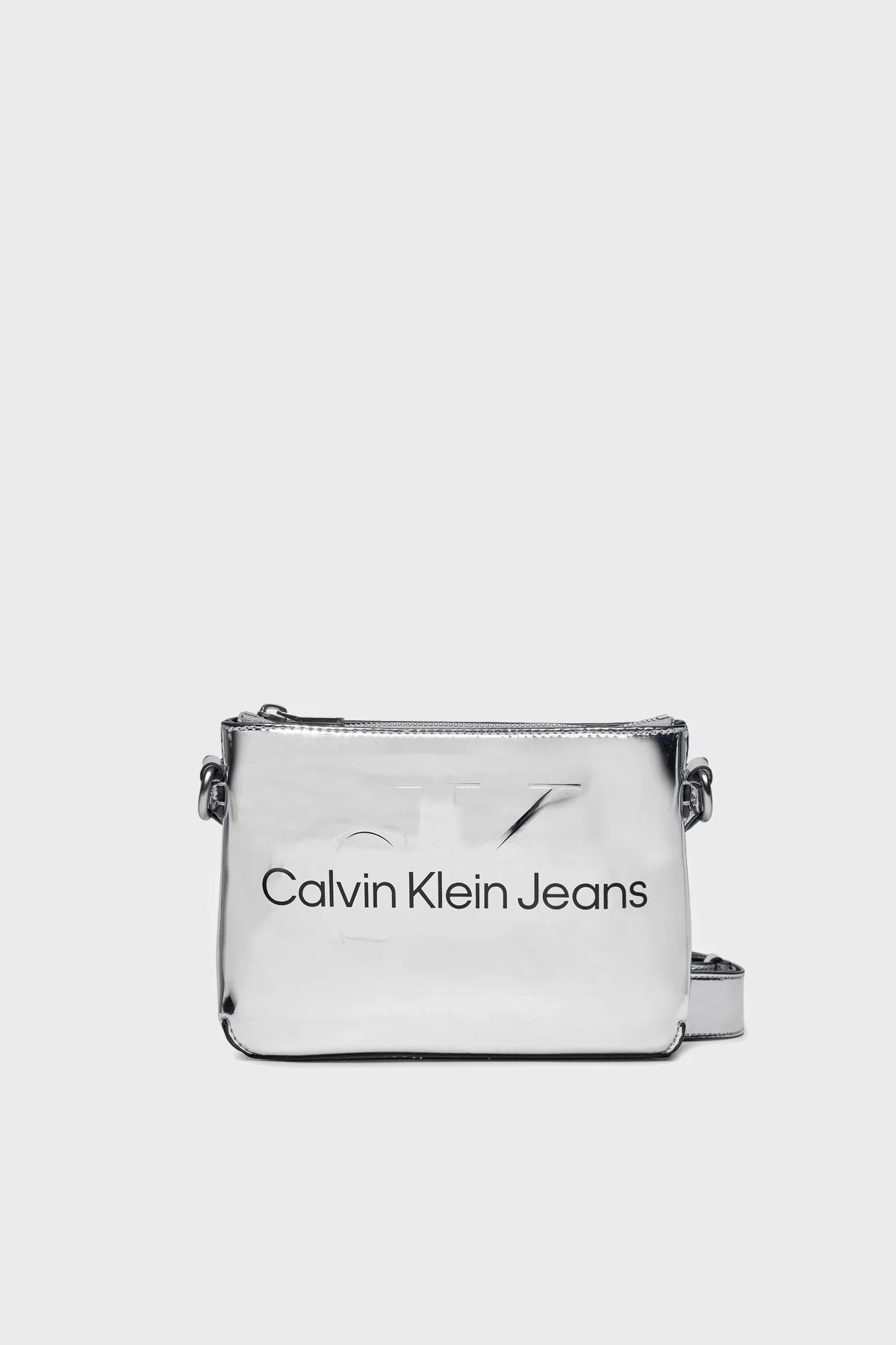 Calvin Klein Logolu Ayarlanabilir Askılı K60K6118620IM Bayan Çanta K60K611862 0IM GÜMÜŞ - 1