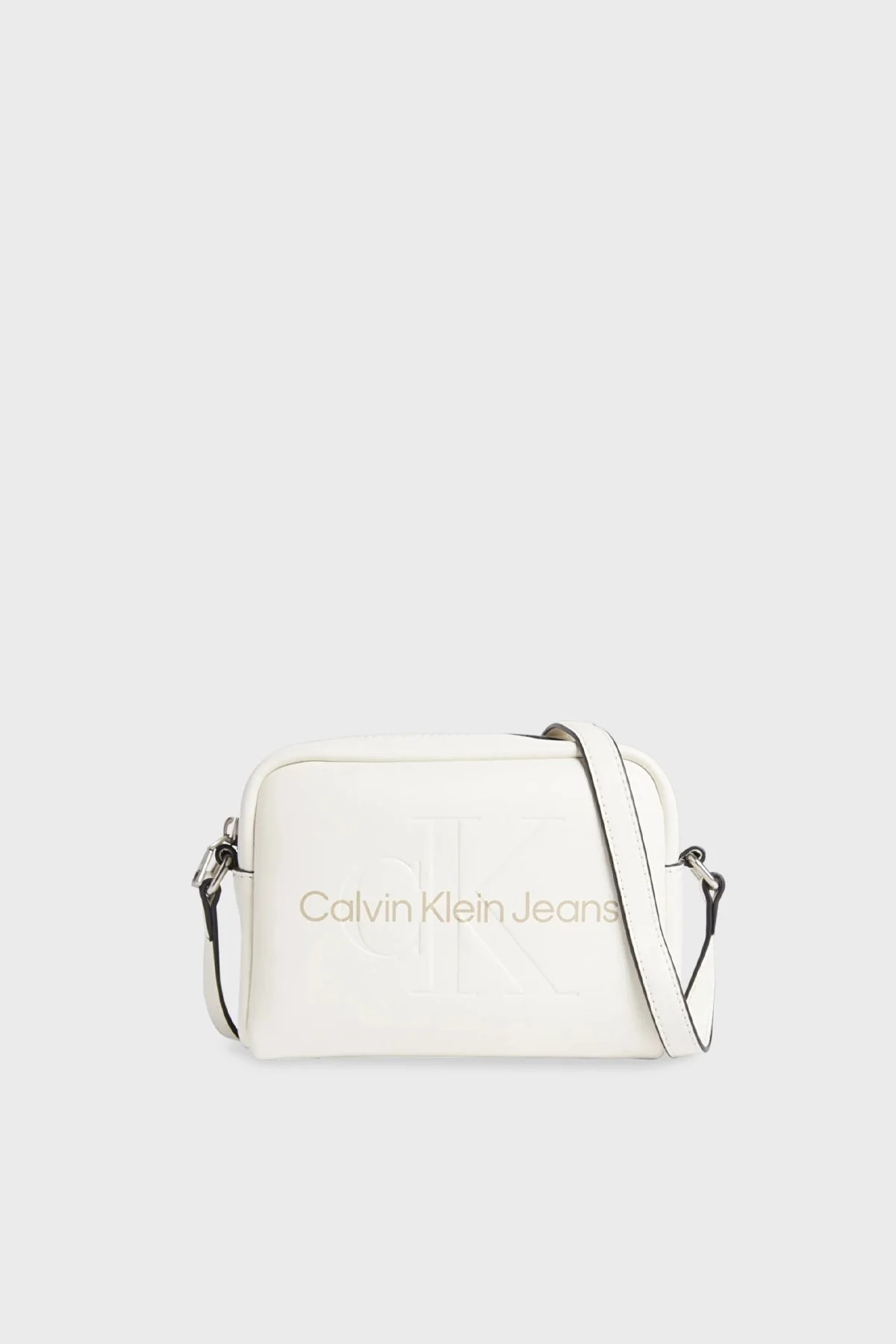 Calvin Klein Logolu Ayarlanabilir Askılı K60K612220YAS Bayan Çanta K60K612220 YAS BEYAZ - 1